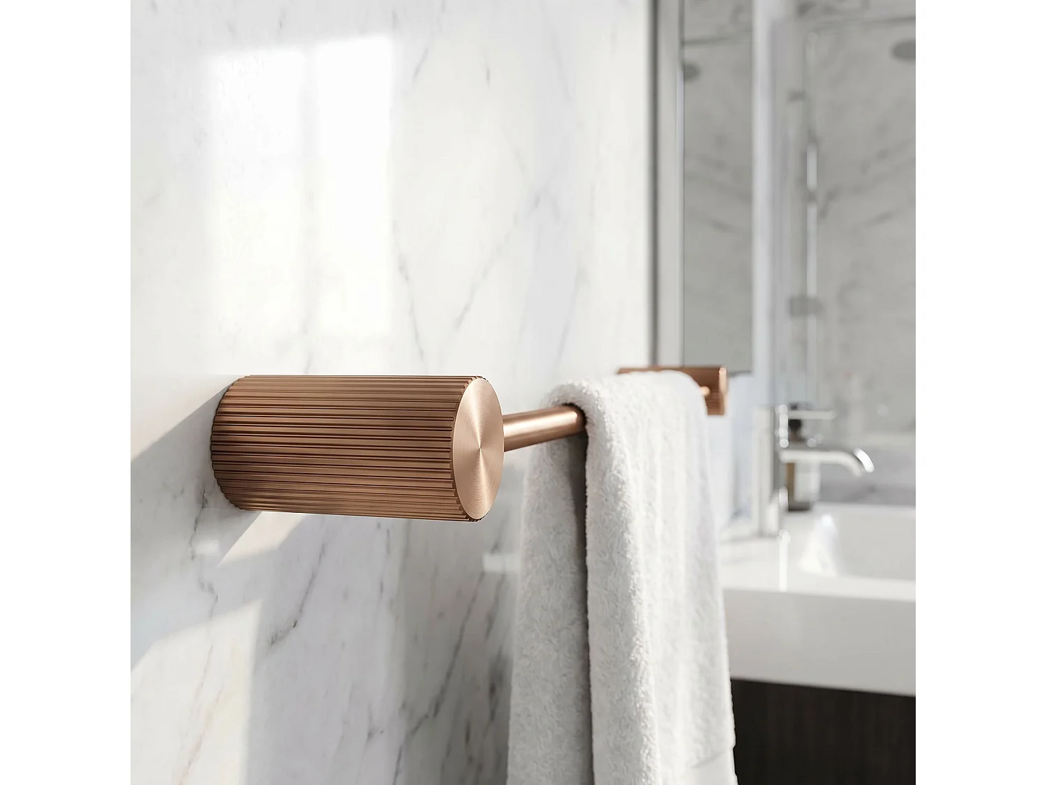 Håndklædeholder Rea 64101 Solo Brush Copper