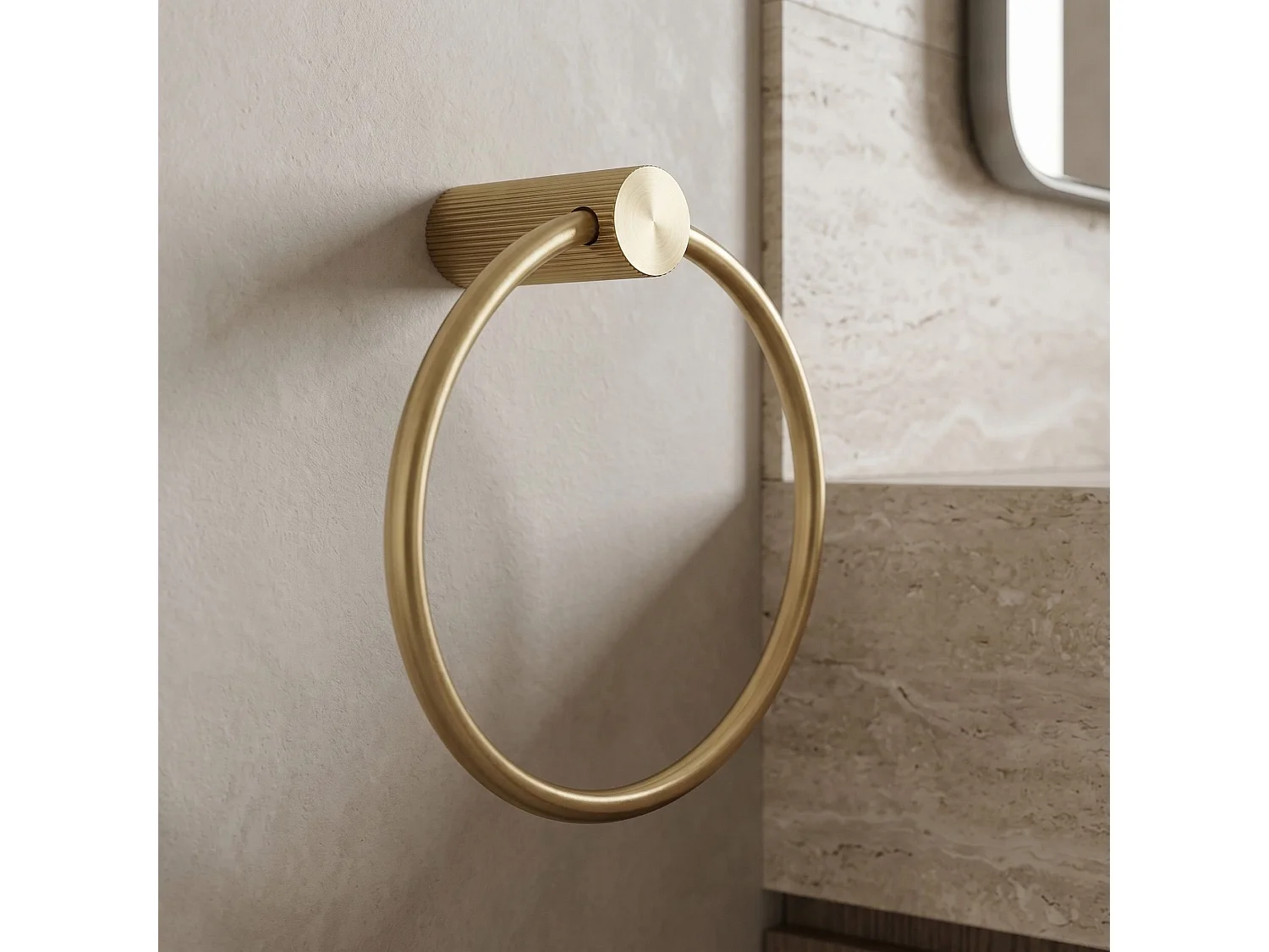 Håndklædeholder Rea 64106 Solo Brush Gold