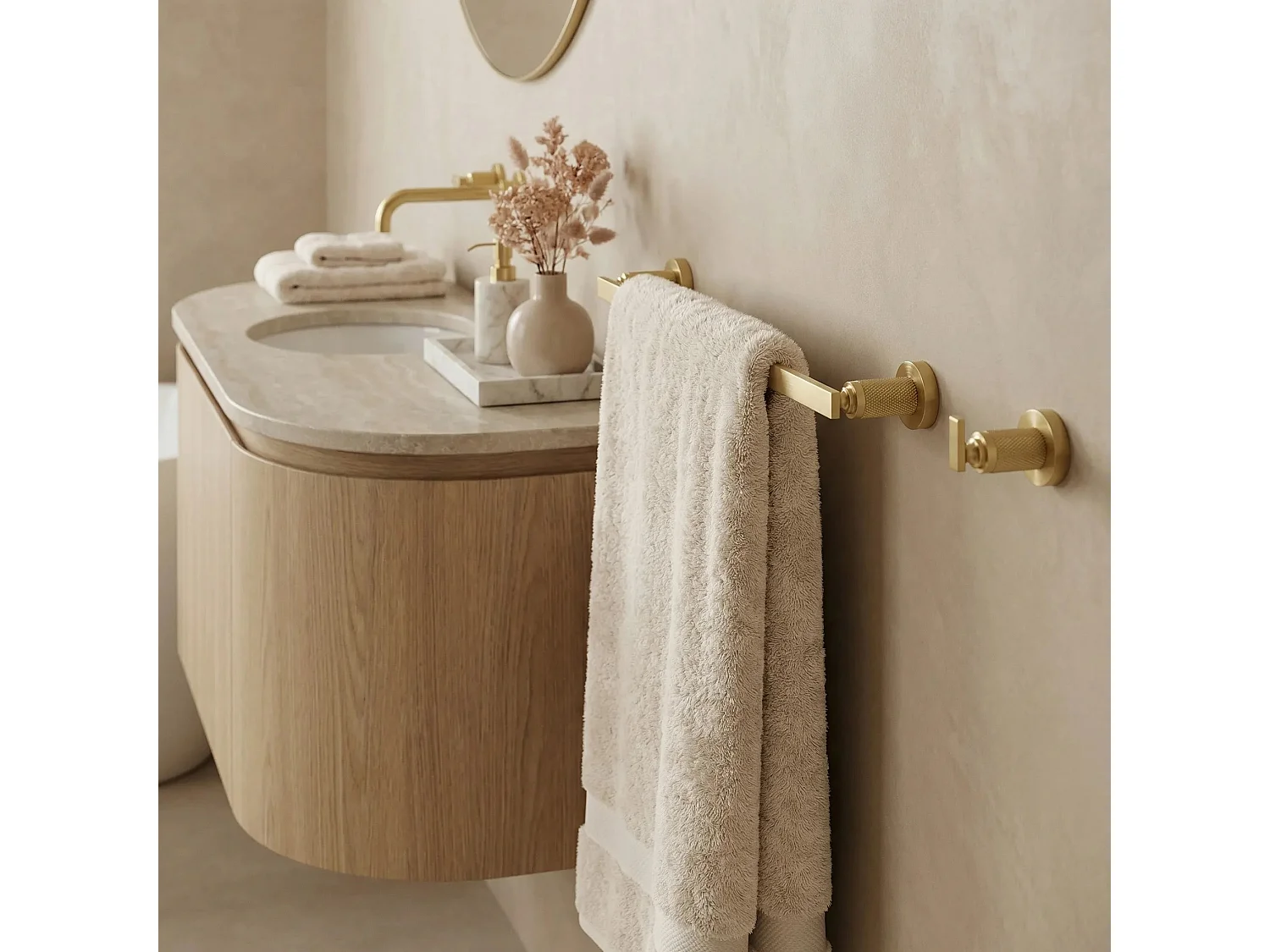 Cintre De Salle De Bain Rea 81301 Virro Brush Gold