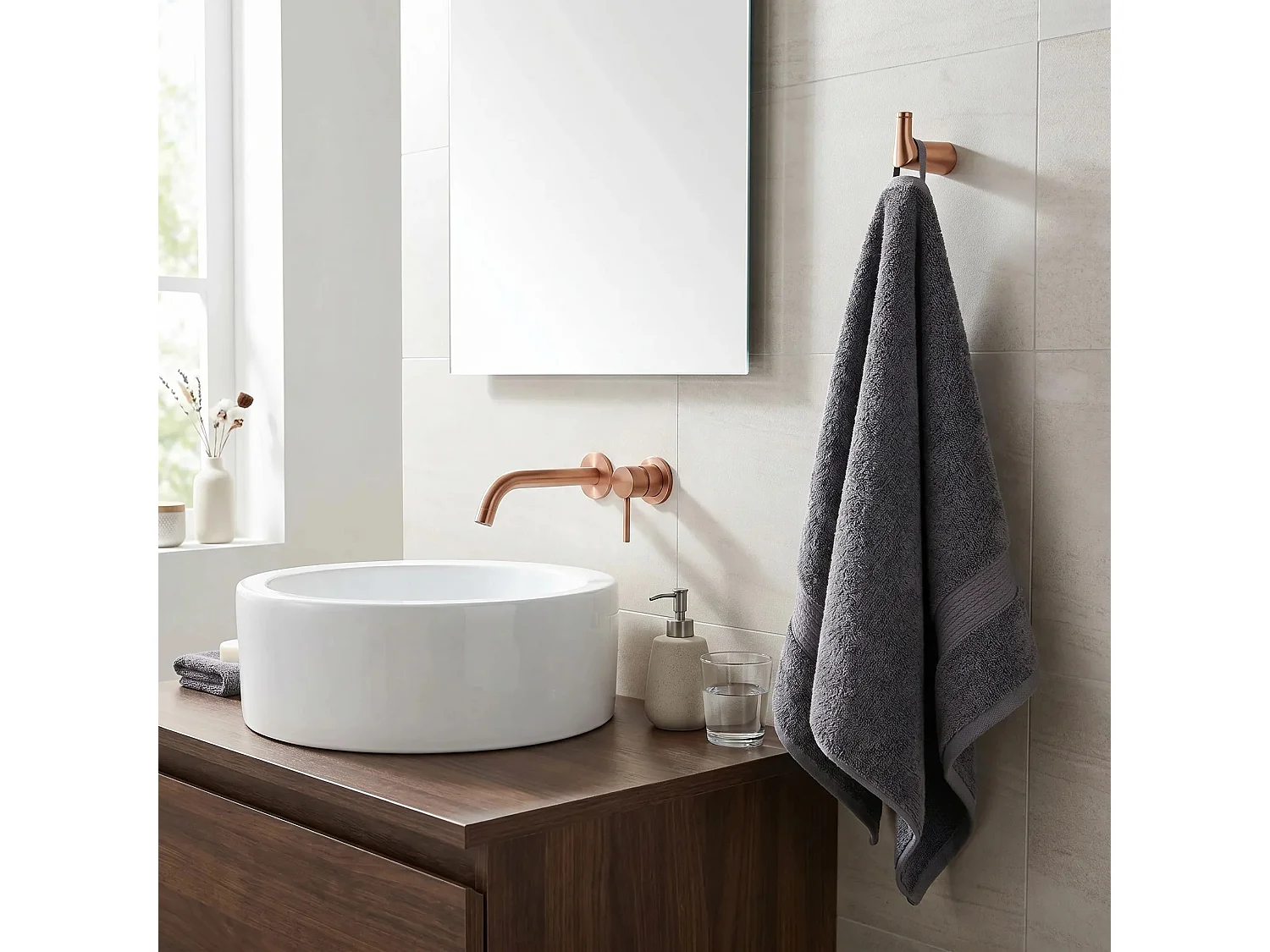 Badeværelsesbøjle Rea Vibe 16204 Brush Copper