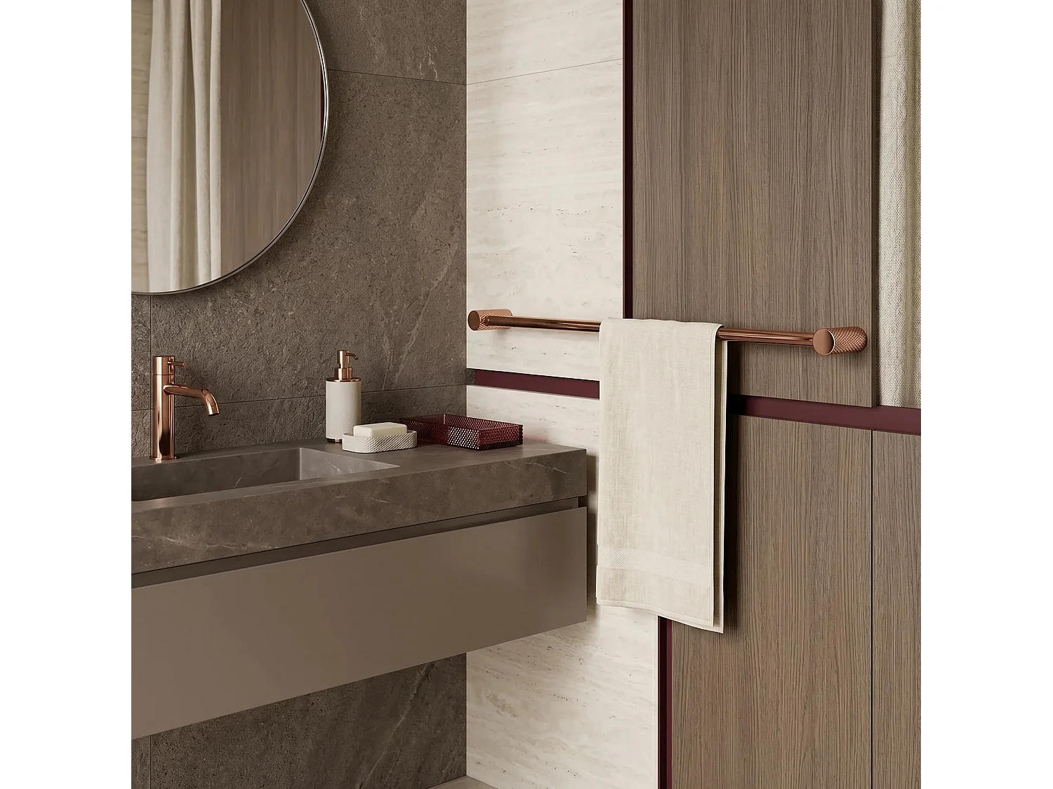 Porte-Serviette Rea Otto A62301Rg Copper