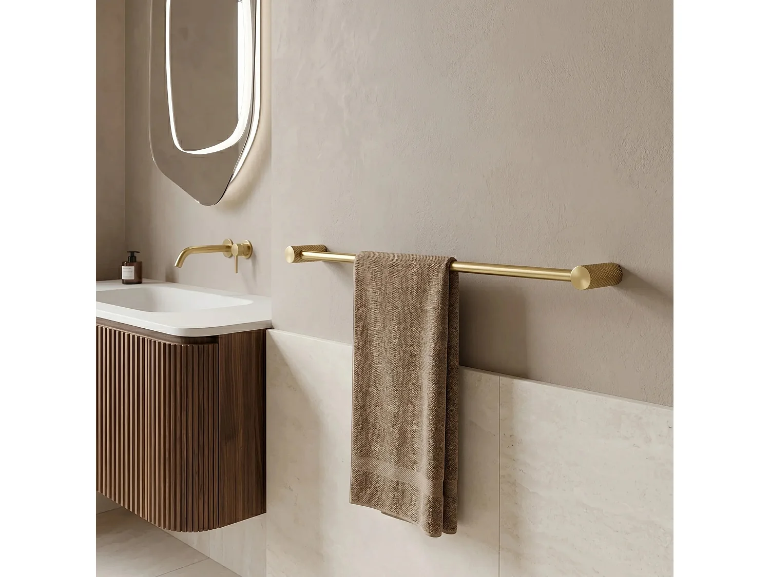 Porte-Serviette Rea Otto A62301Bg Brush Gold