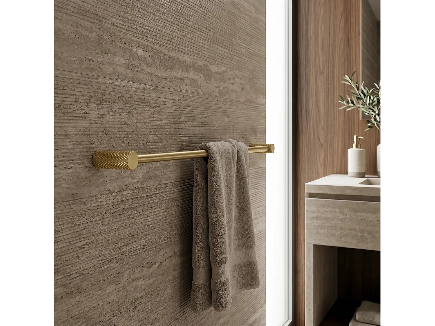 Porte-Serviette Rea Otto A62301Bg Brush Gold