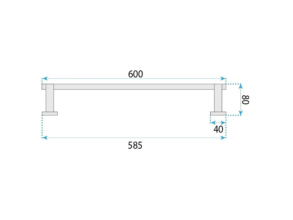 Badeværelsesbøjle Rea Ori 39101 Titanium