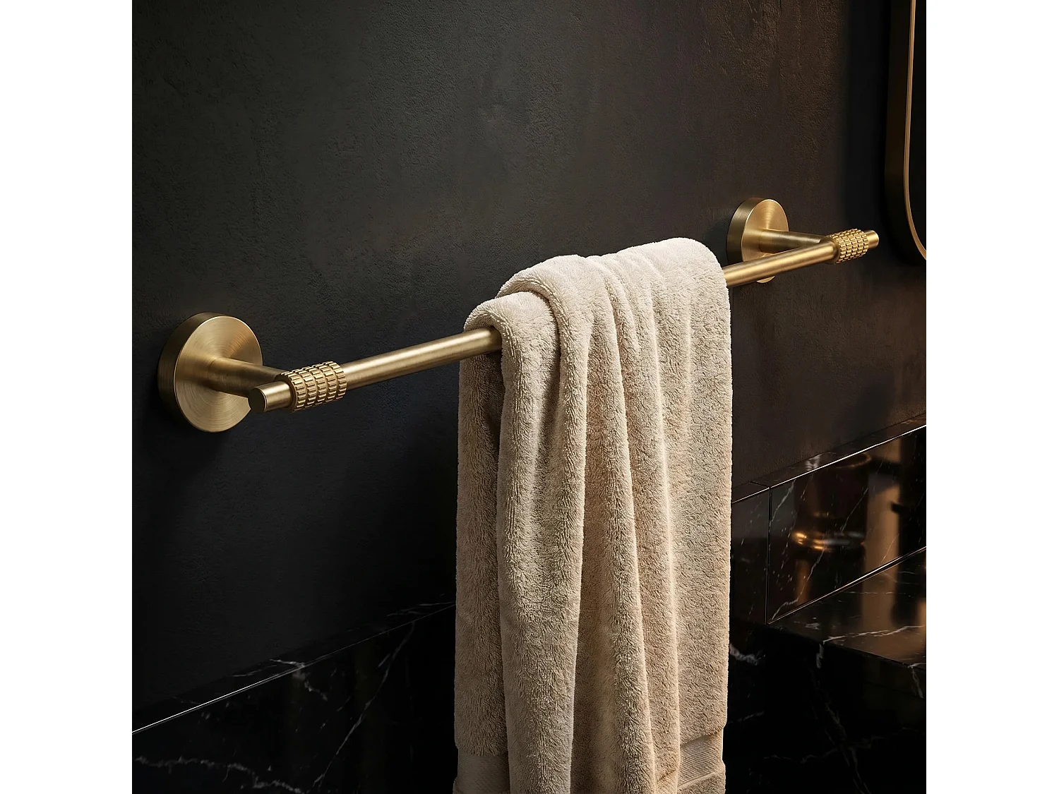 Badeværelsesbøjle Rea Riwon 29101 Brush Gold