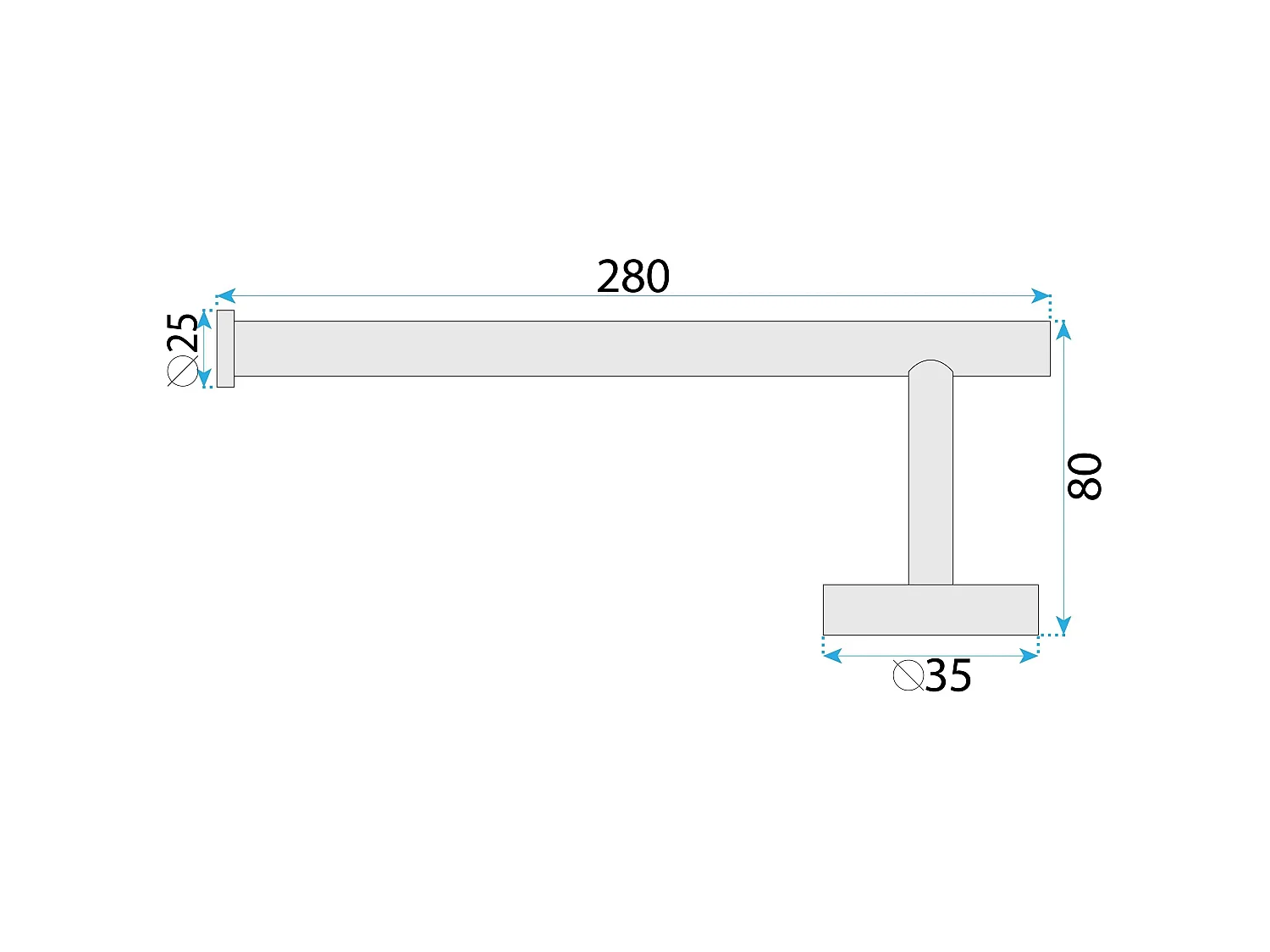 Badeværelsesbøjle Rea 39106 Titanium