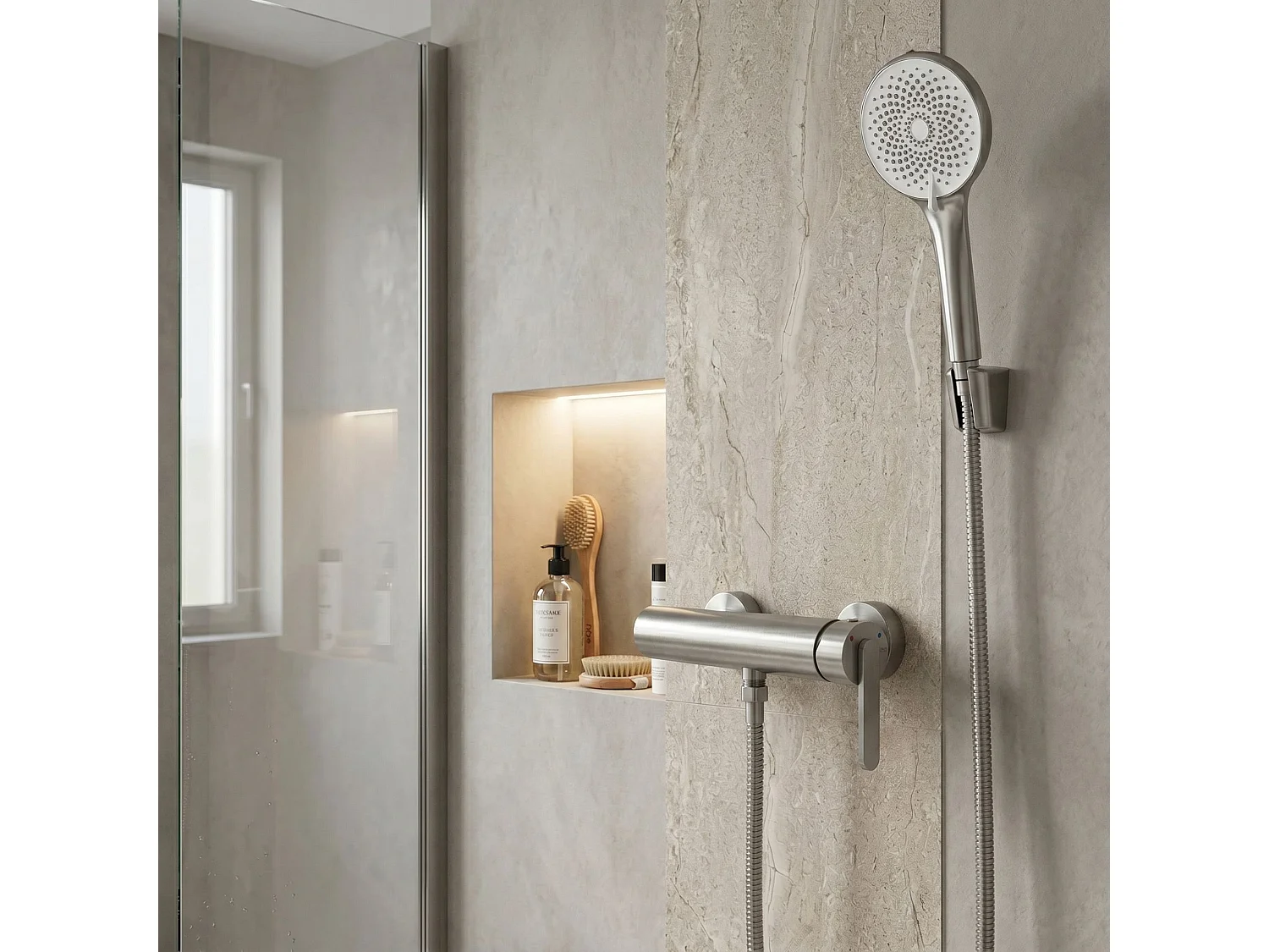 Robinet De Douche Rea Ontario Side Brush Steel