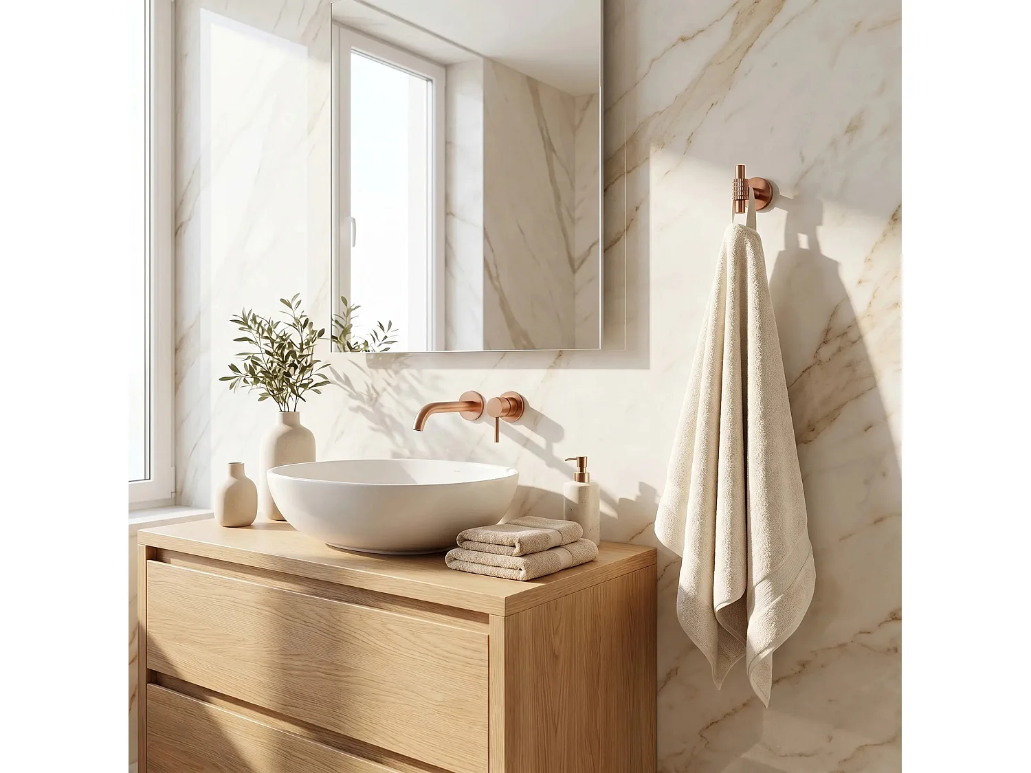 Cintre De Salle De Bain Rea Riwon 29104 Brush Copper