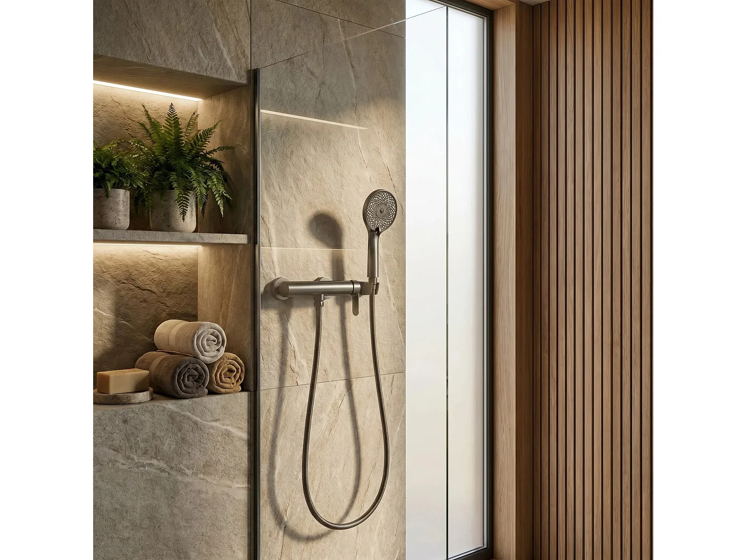 Robinet De Douche Rea Arcos Titanium