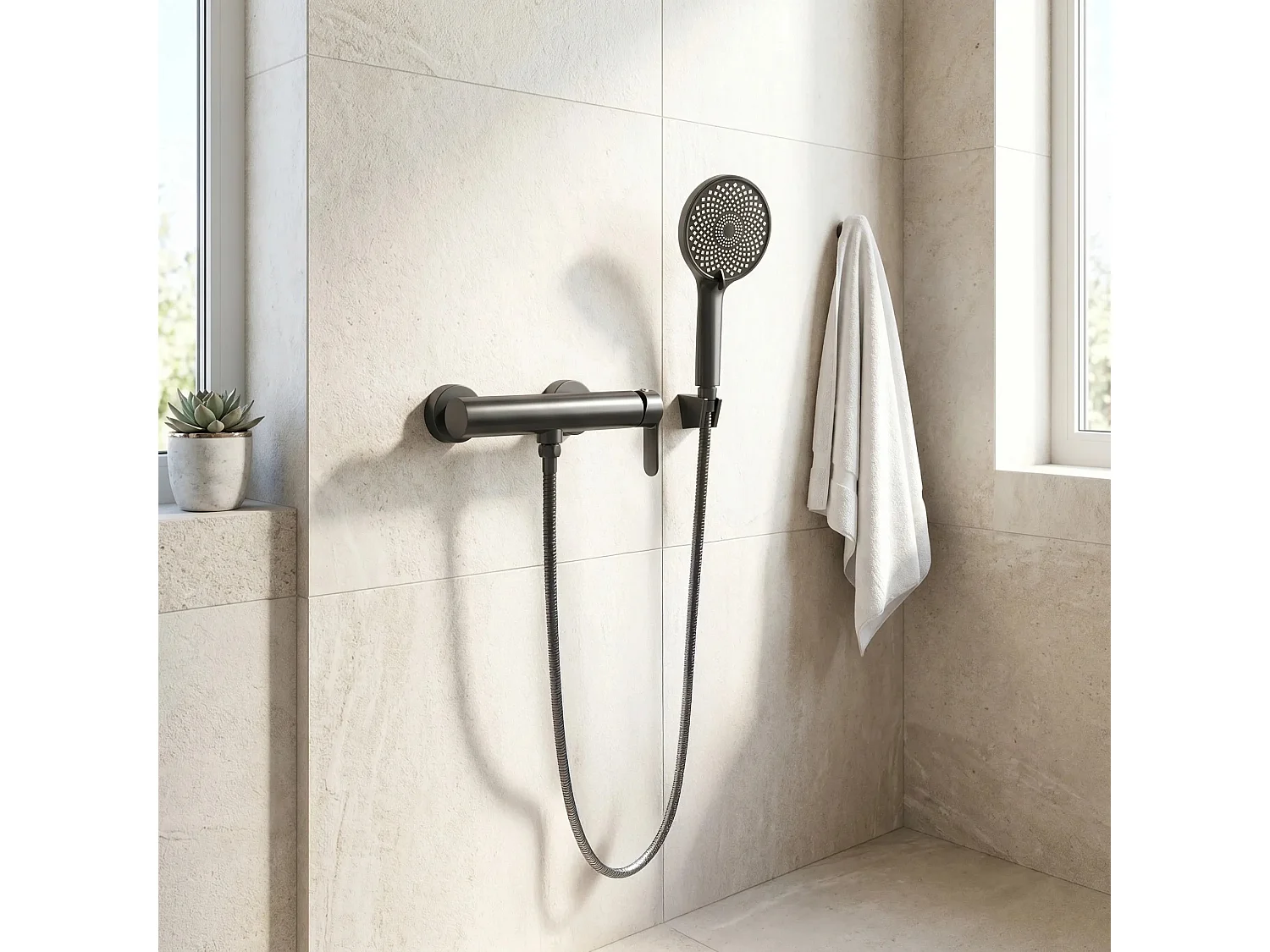 Robinet De Douche Rea Arcos Titanium