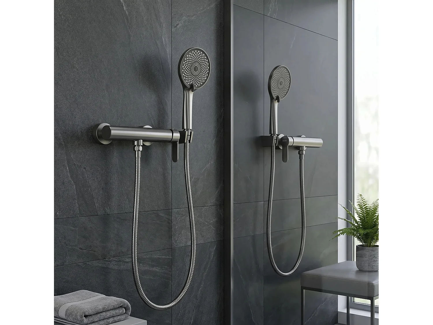 Robinet De Douche Rea Arcos Titanium