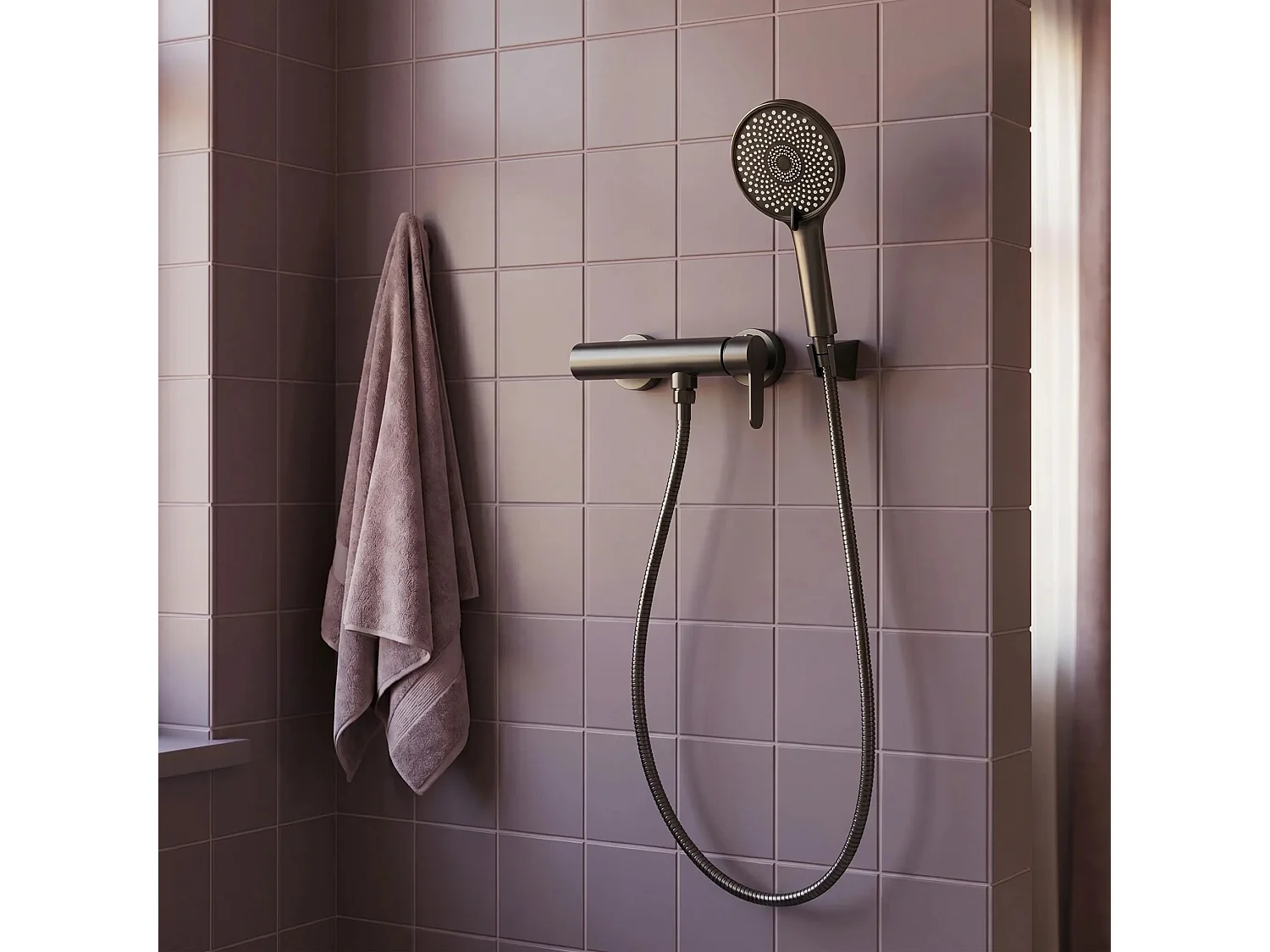 Robinet De Douche Rea Arcos Titanium