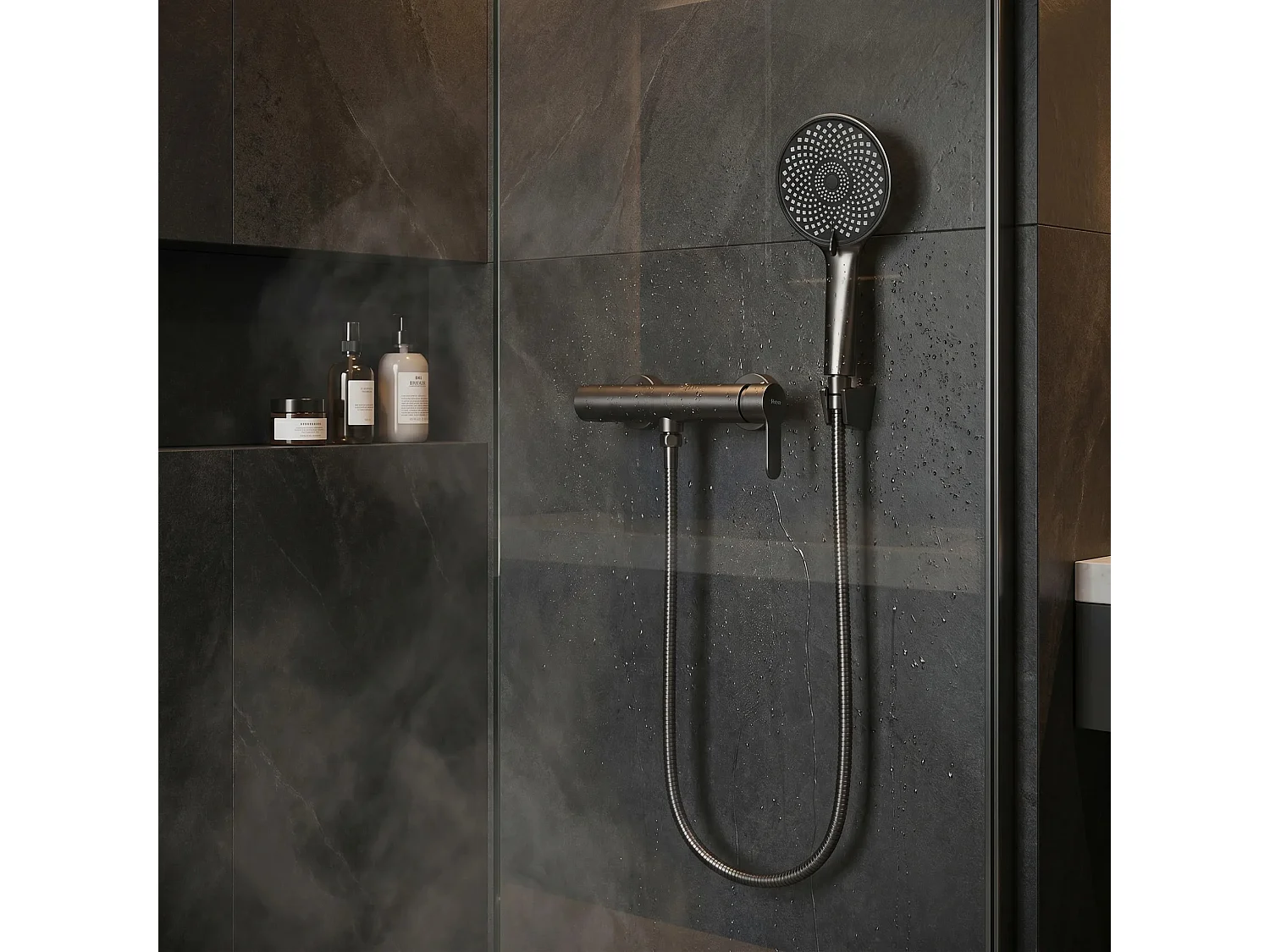 Robinet De Douche Rea Arcos Titanium
