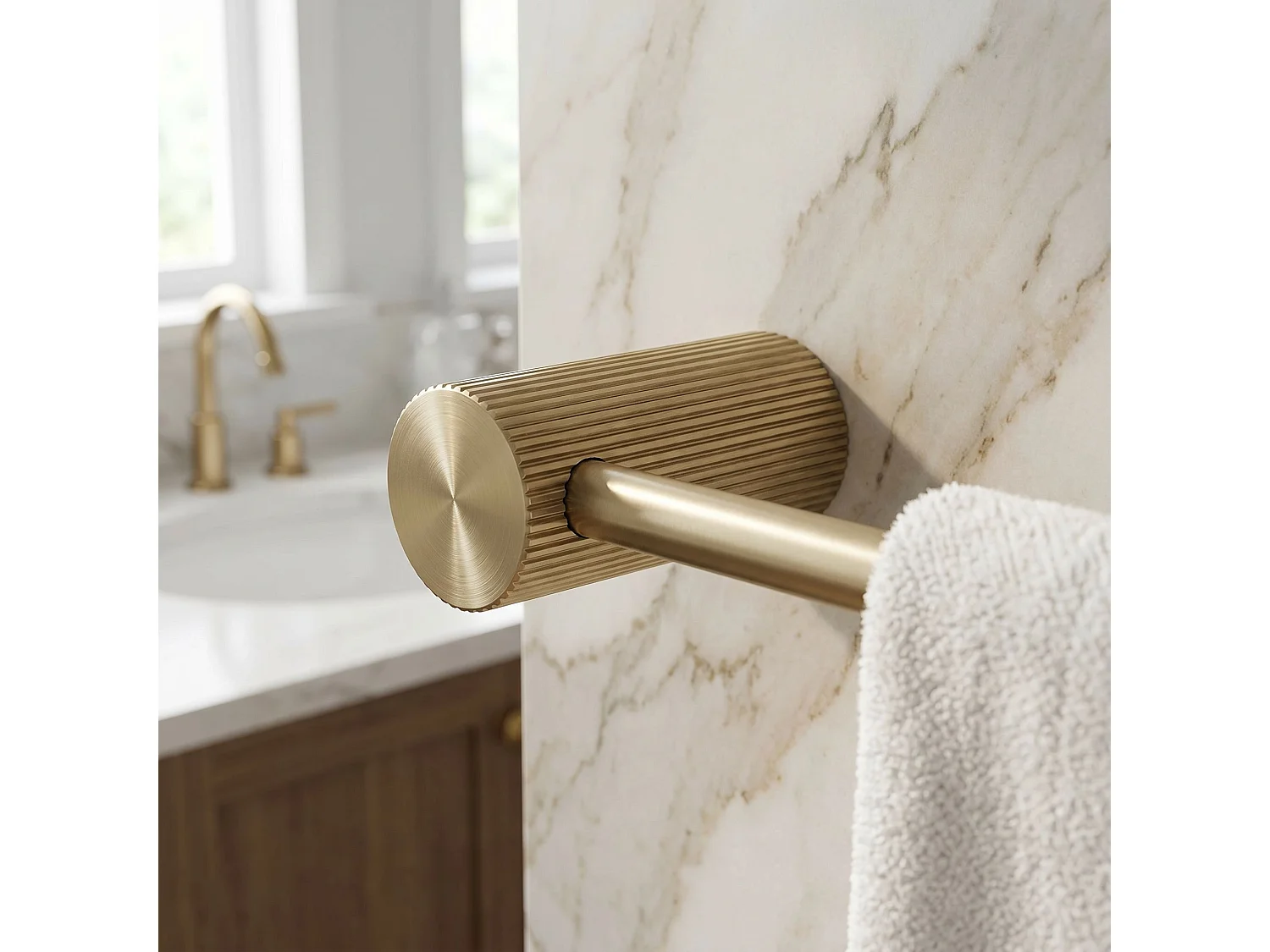 Håndklædeholder Rea 64101 Solo Brush Gold
