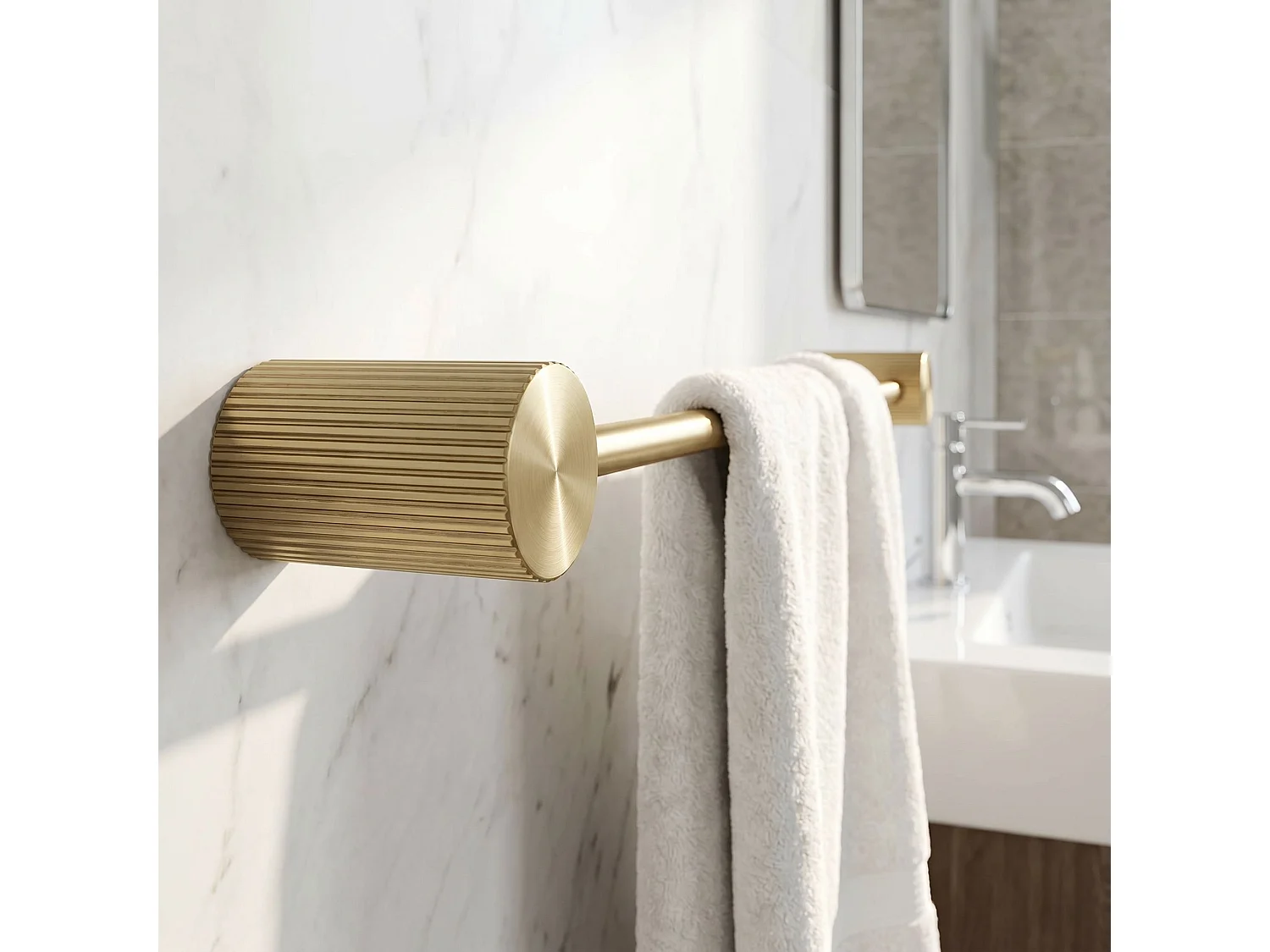Håndklædeholder Rea 64101 Solo Brush Gold