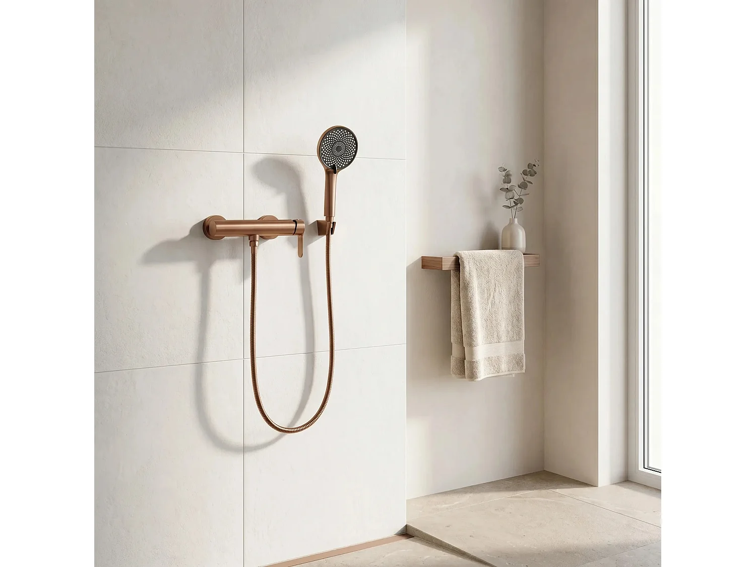 Robinet De Douche Rea Arcos Brush Copper
