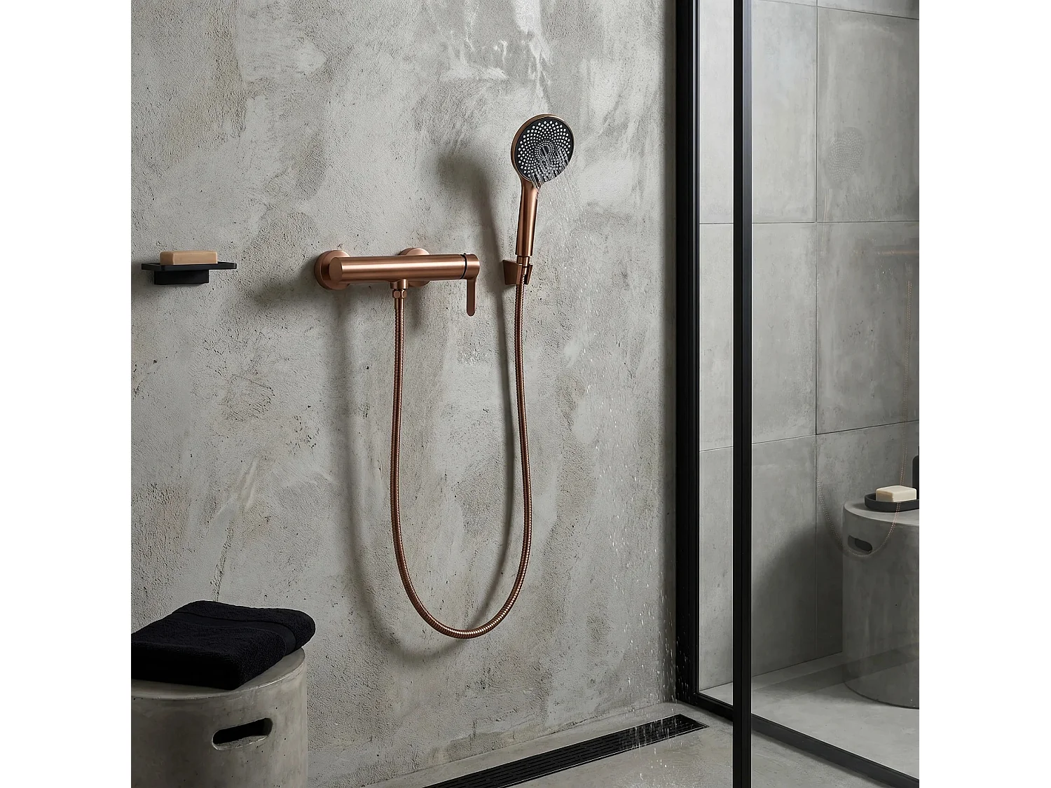 Robinet De Douche Rea Arcos Brush Copper