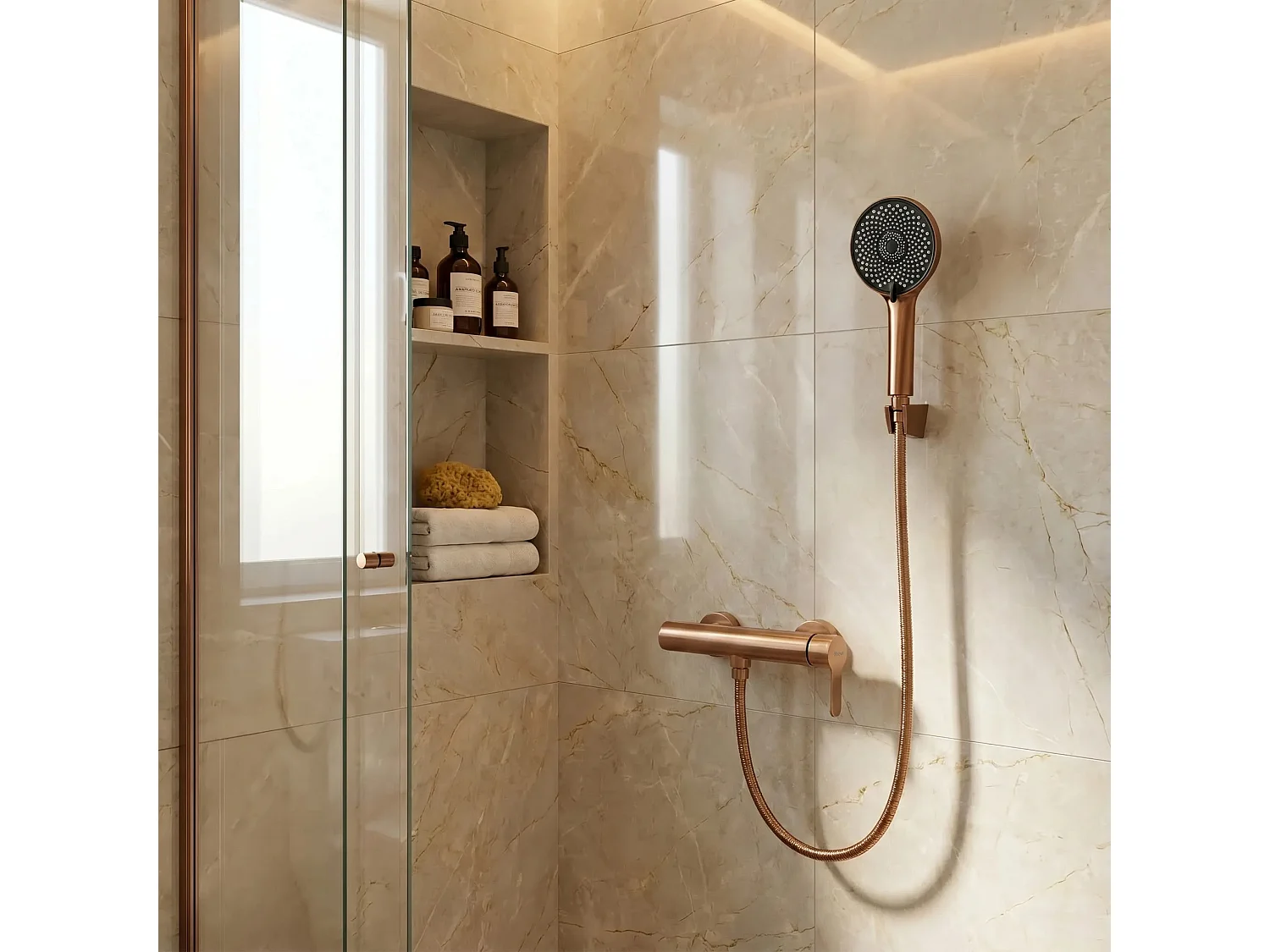 Robinet De Douche Rea Arcos Brush Copper