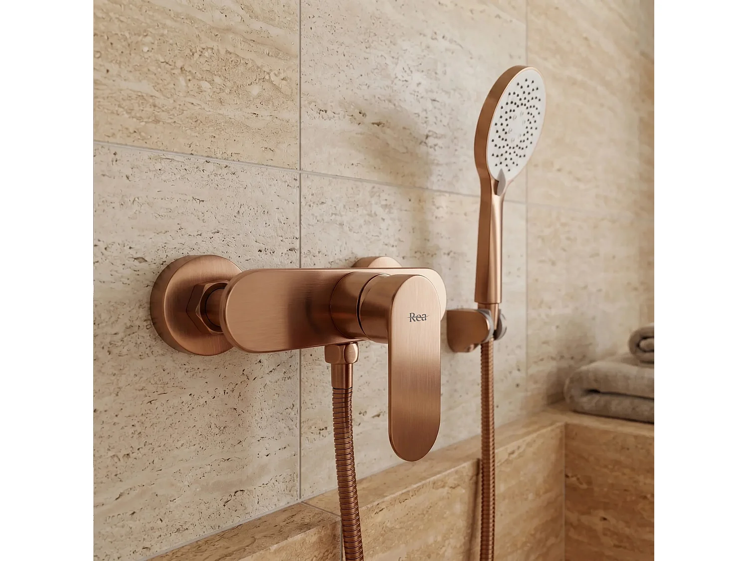 Mitigeur De Douche Rea Drop Brush Copper