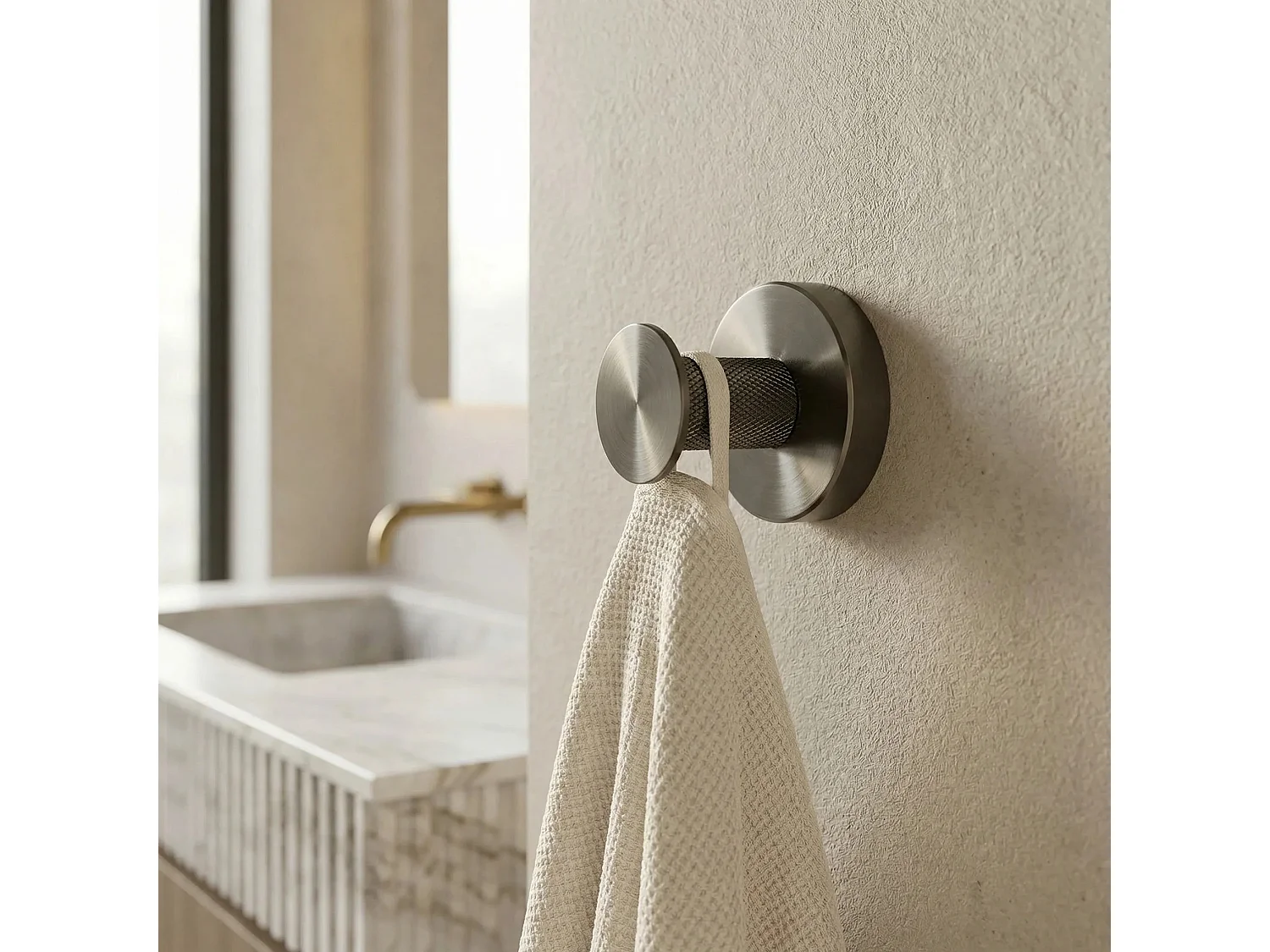 Cintre De Salle De Bain Rea 6606 Modern Titanium