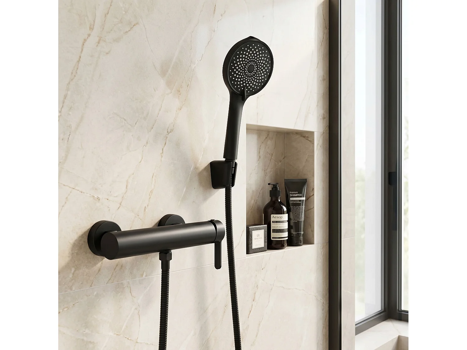 Robinet De Douche Rea Ontario Side Black