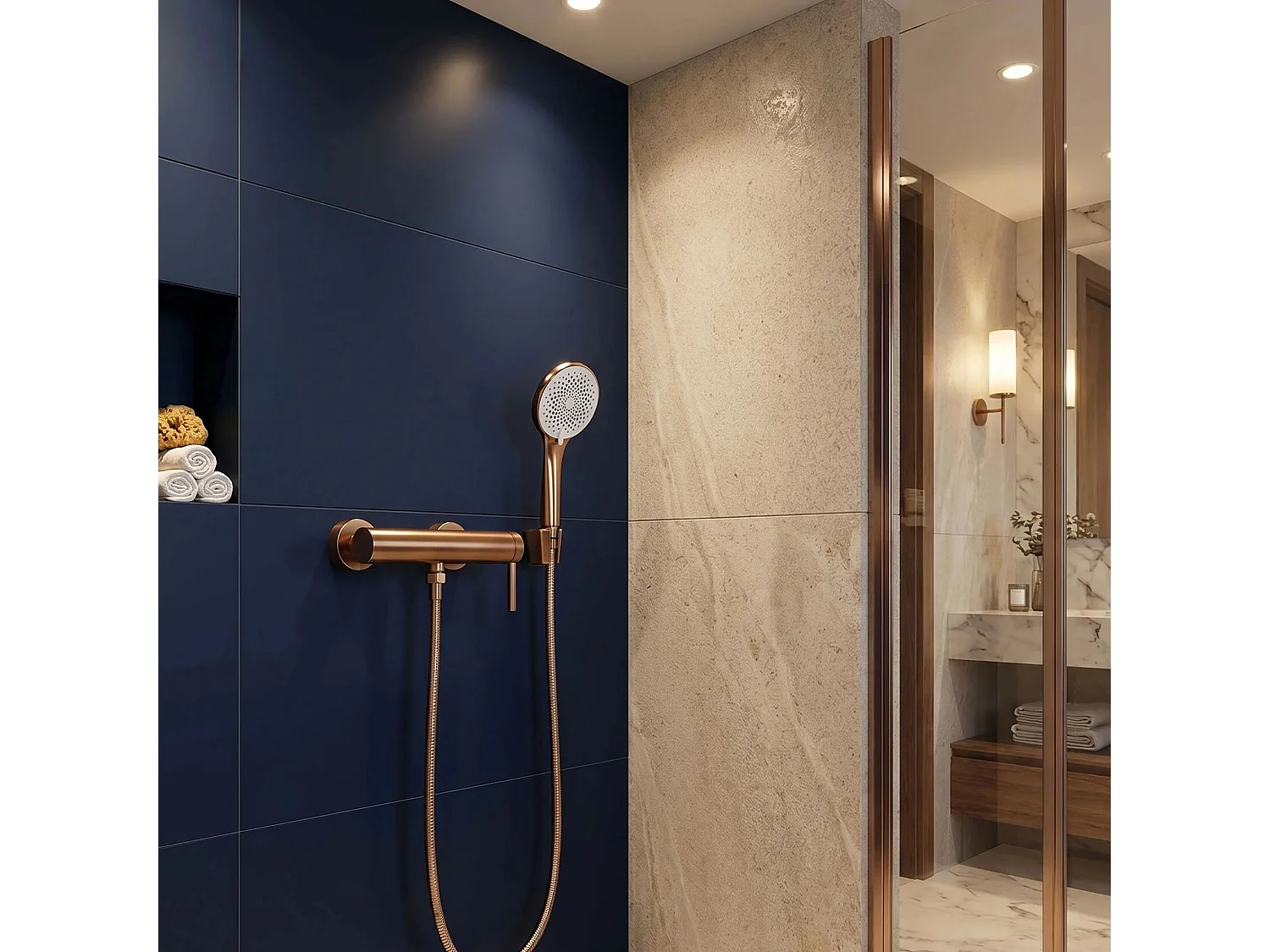 Douchekraan Rea Rivo Brush Copper