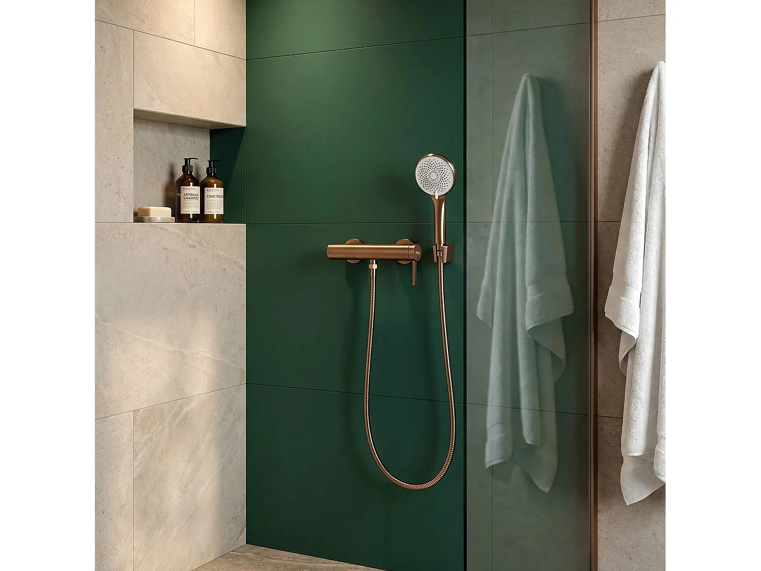 Douchekraan Rea Rivo Brush Copper