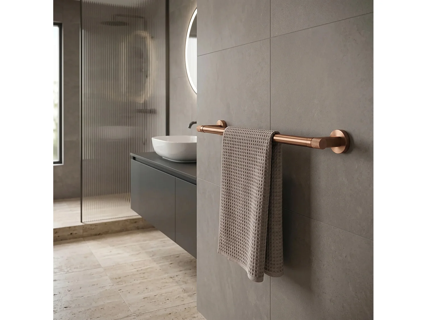 Cintre De Salle De Bain Rea Ori 39101 Brush Copper