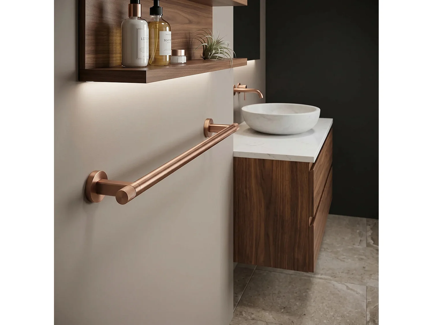 Cintre De Salle De Bain Rea Ori 39101 Brush Copper