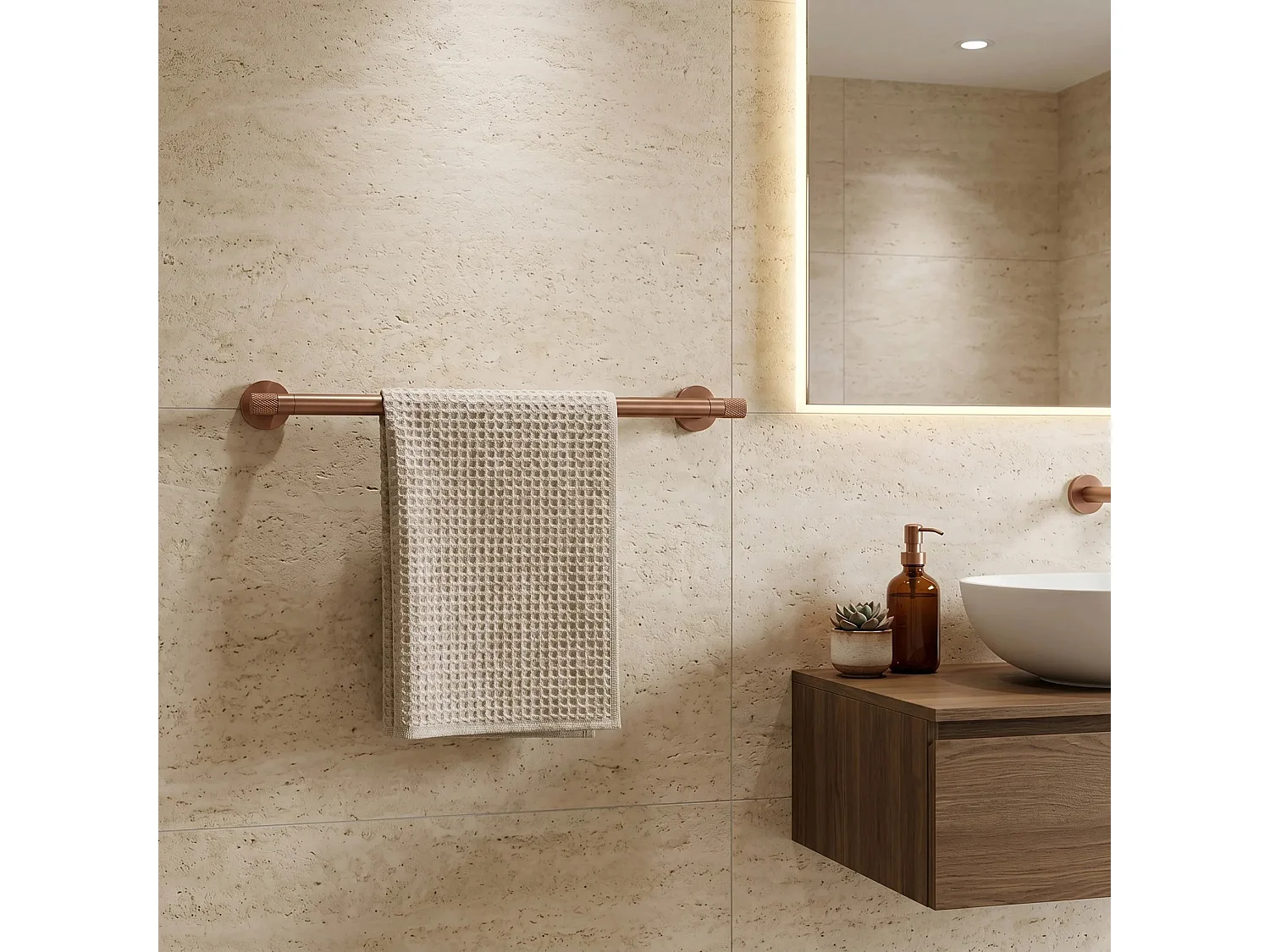 Cintre De Salle De Bain Rea Ori 39101 Brush Copper
