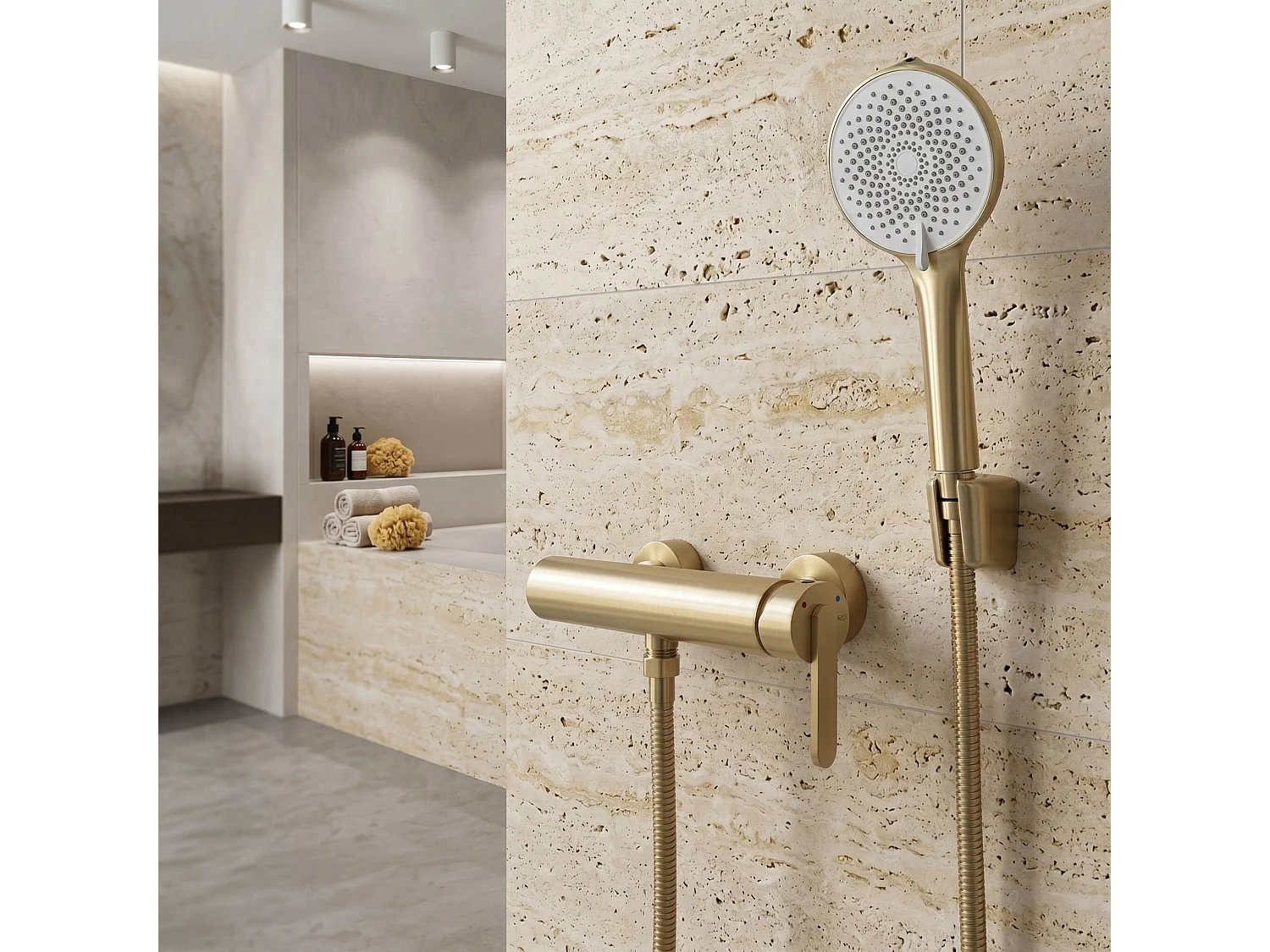 Brusearmatur Rea Ontario Side Brush Gold