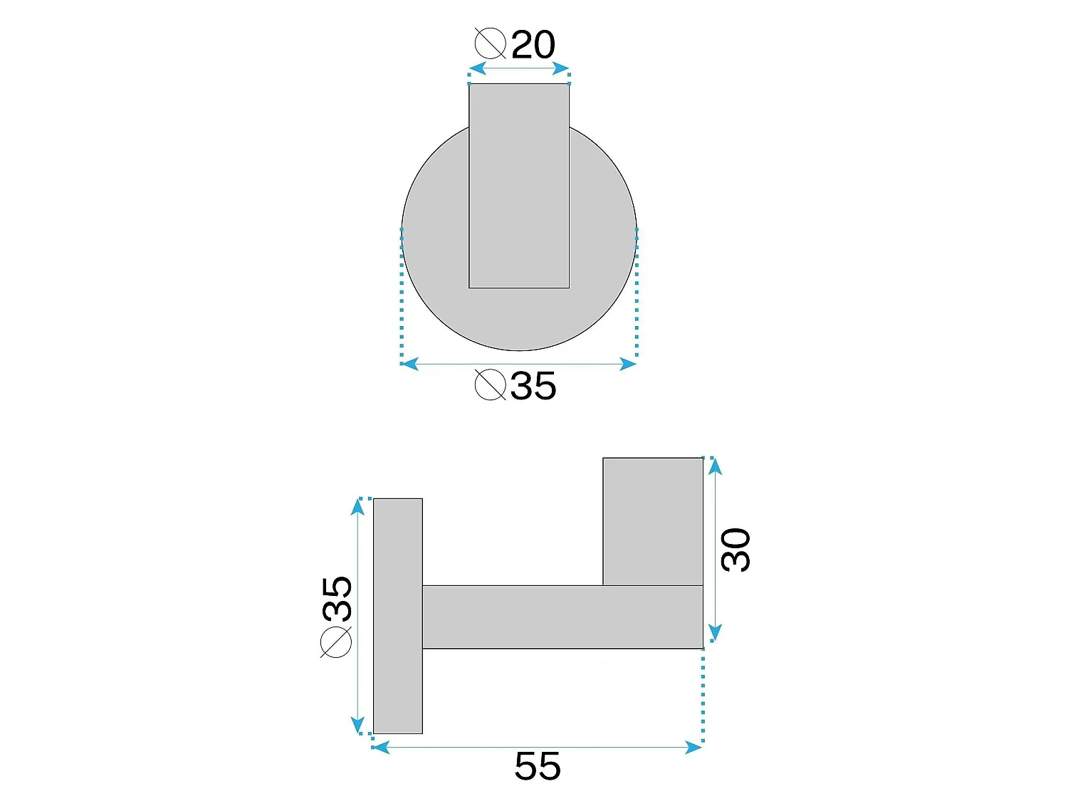 Cintre De Salle De Bain Rea 39104 Ori Titanium