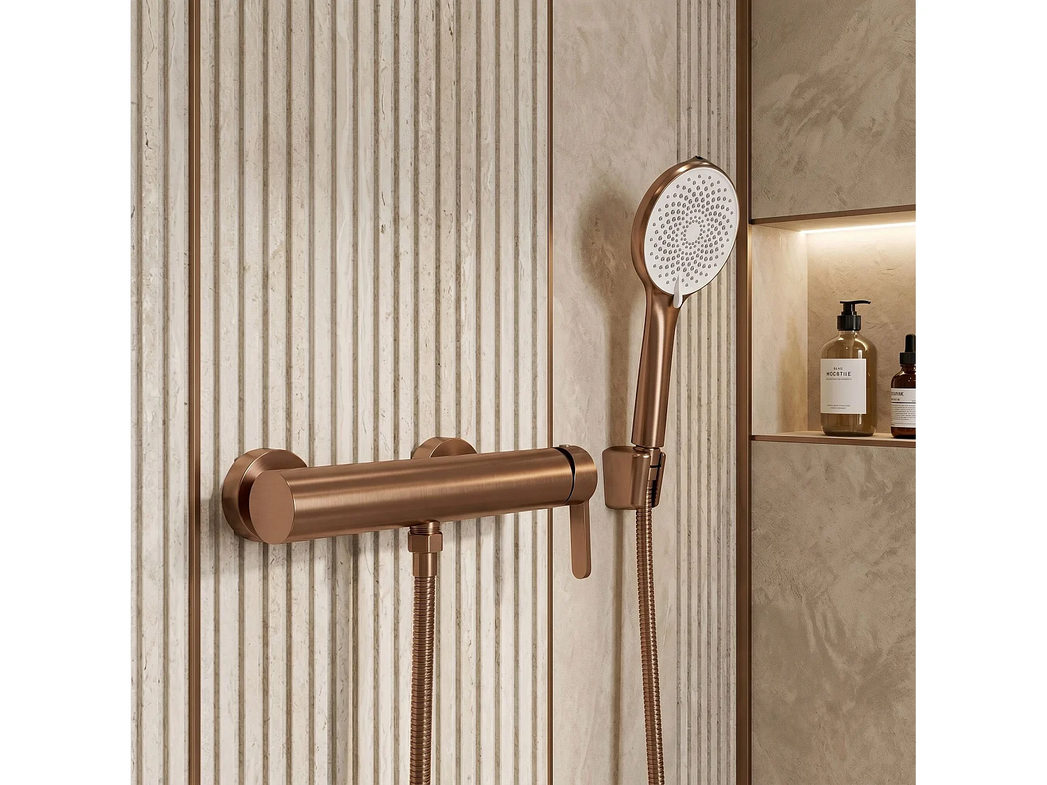 Robinet De Douche Rea Ontario Side Brush Copper