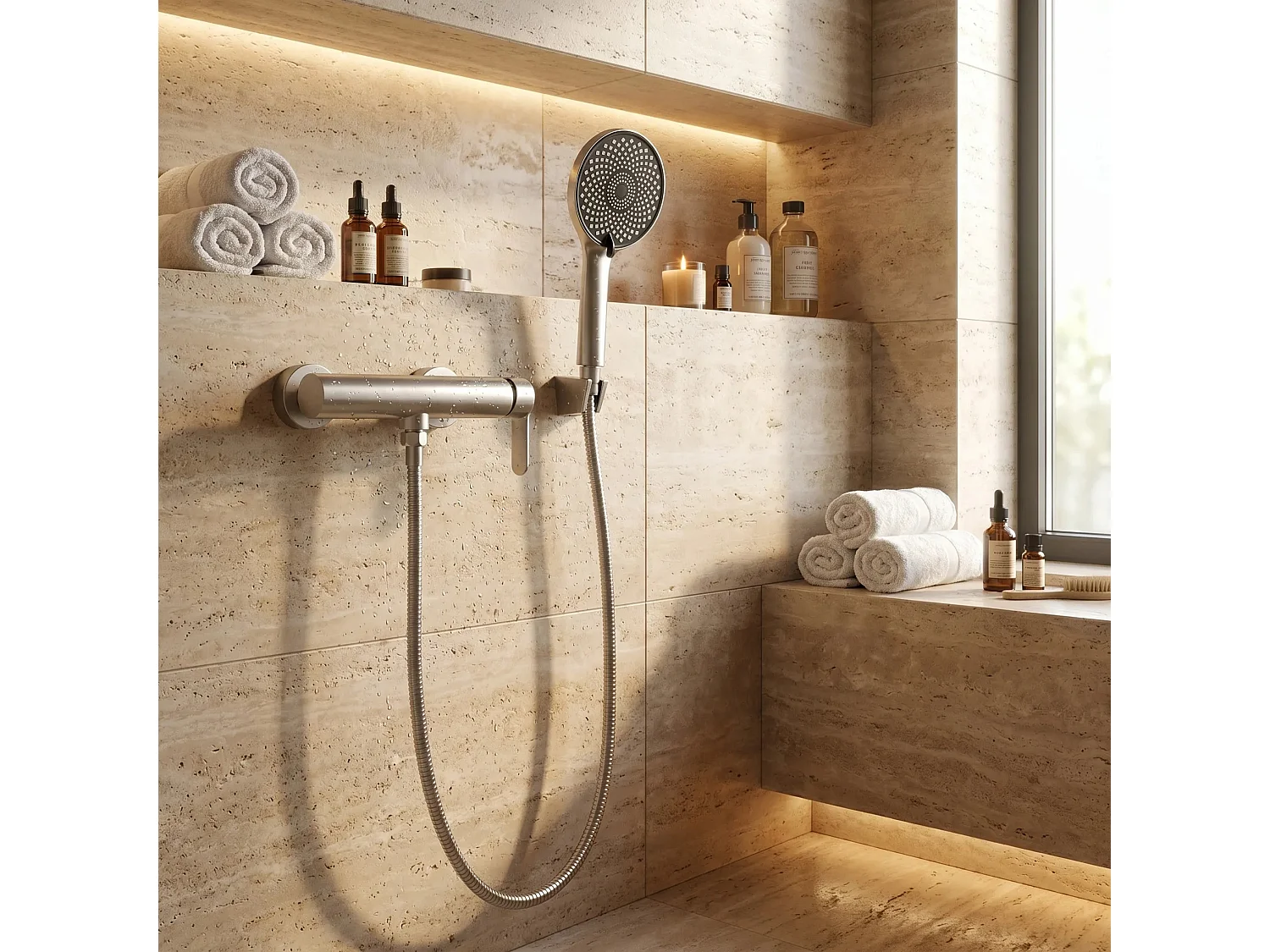 Robinet De Douche Rea Arcos Brush Nickel