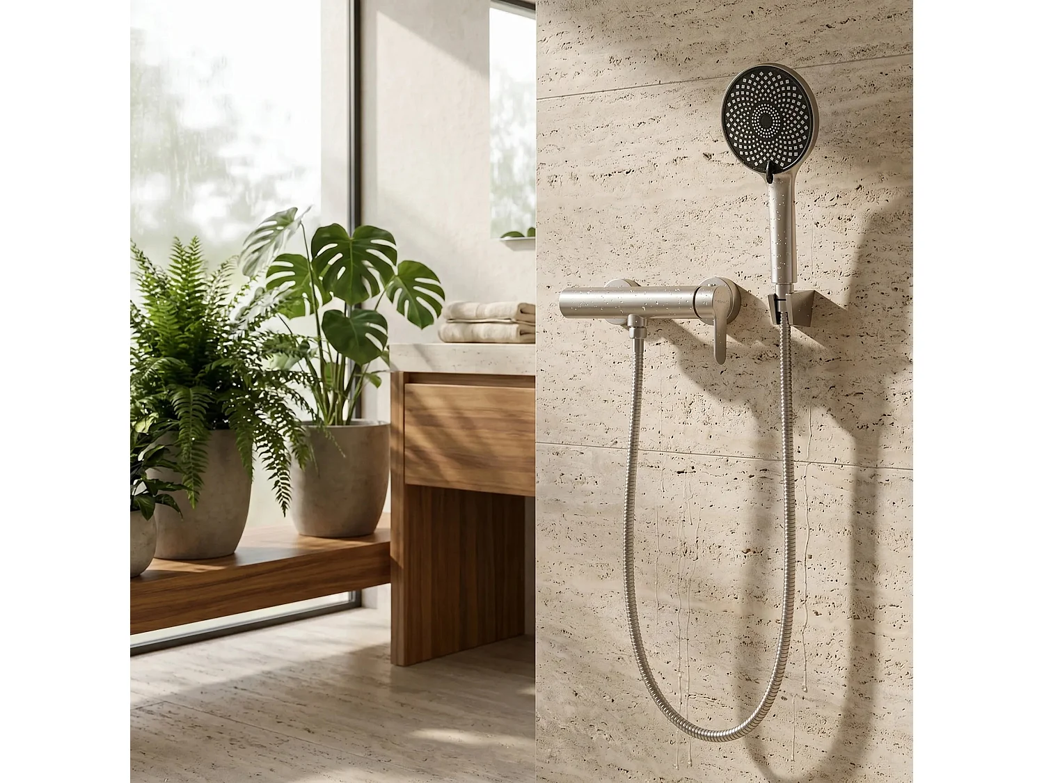 Robinet De Douche Rea Arcos Brush Nickel