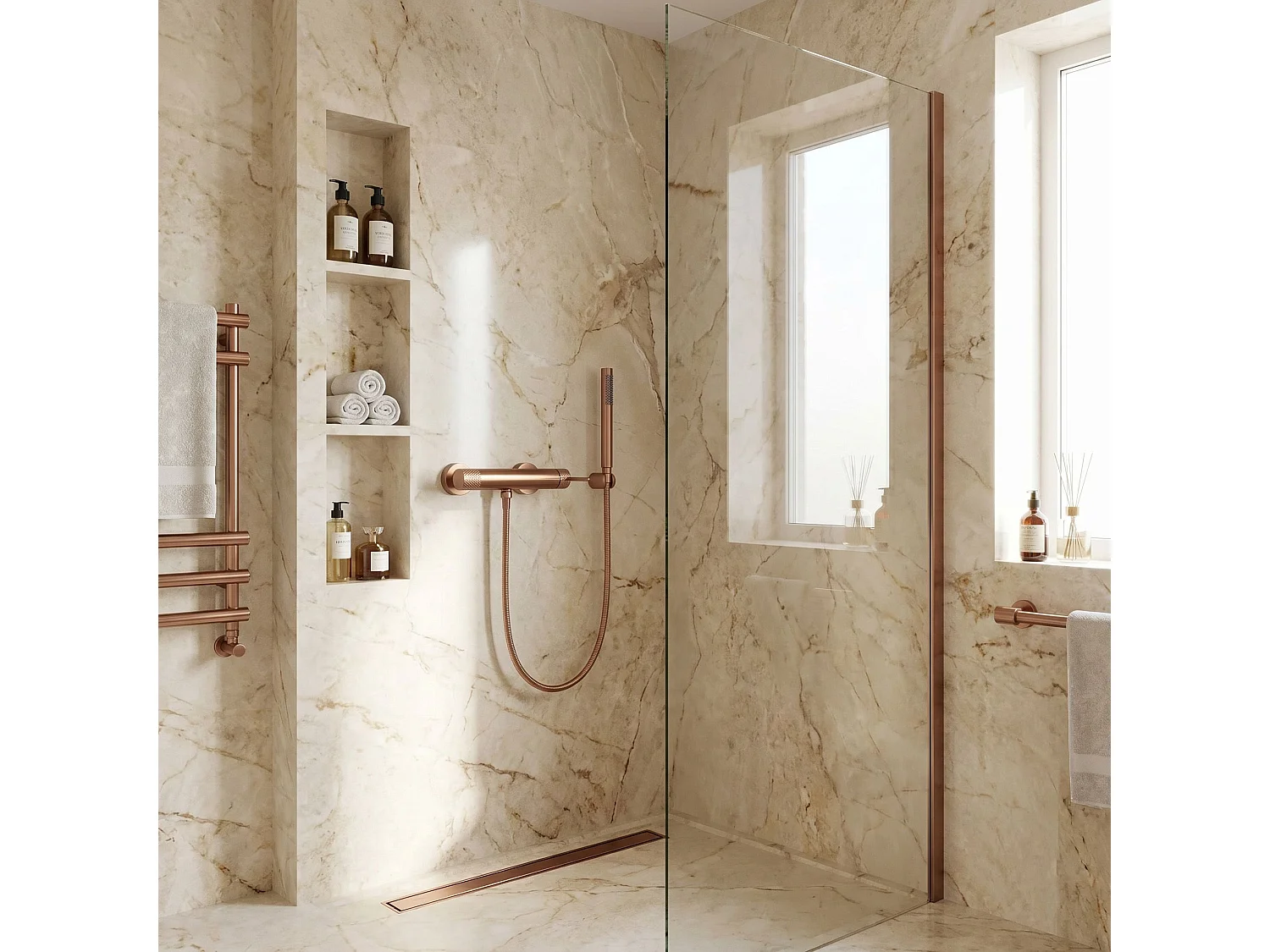 Robinet De Douche Rea Venti Brush Copper