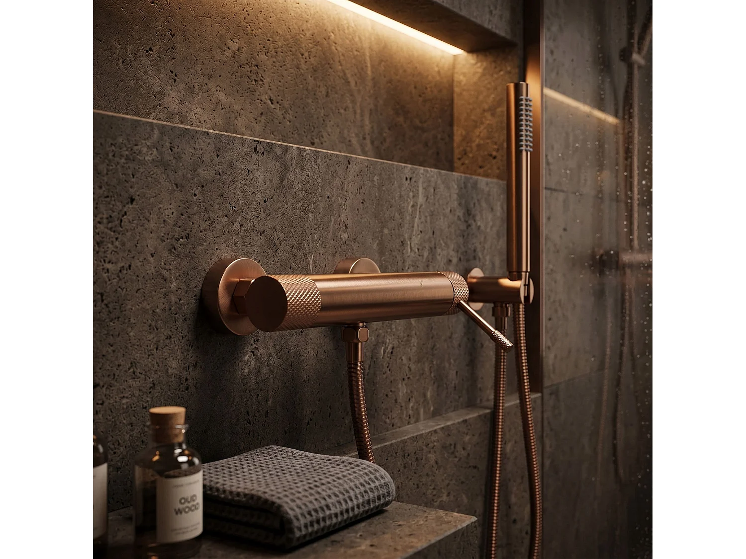 Robinet De Douche Rea Venti Brush Copper