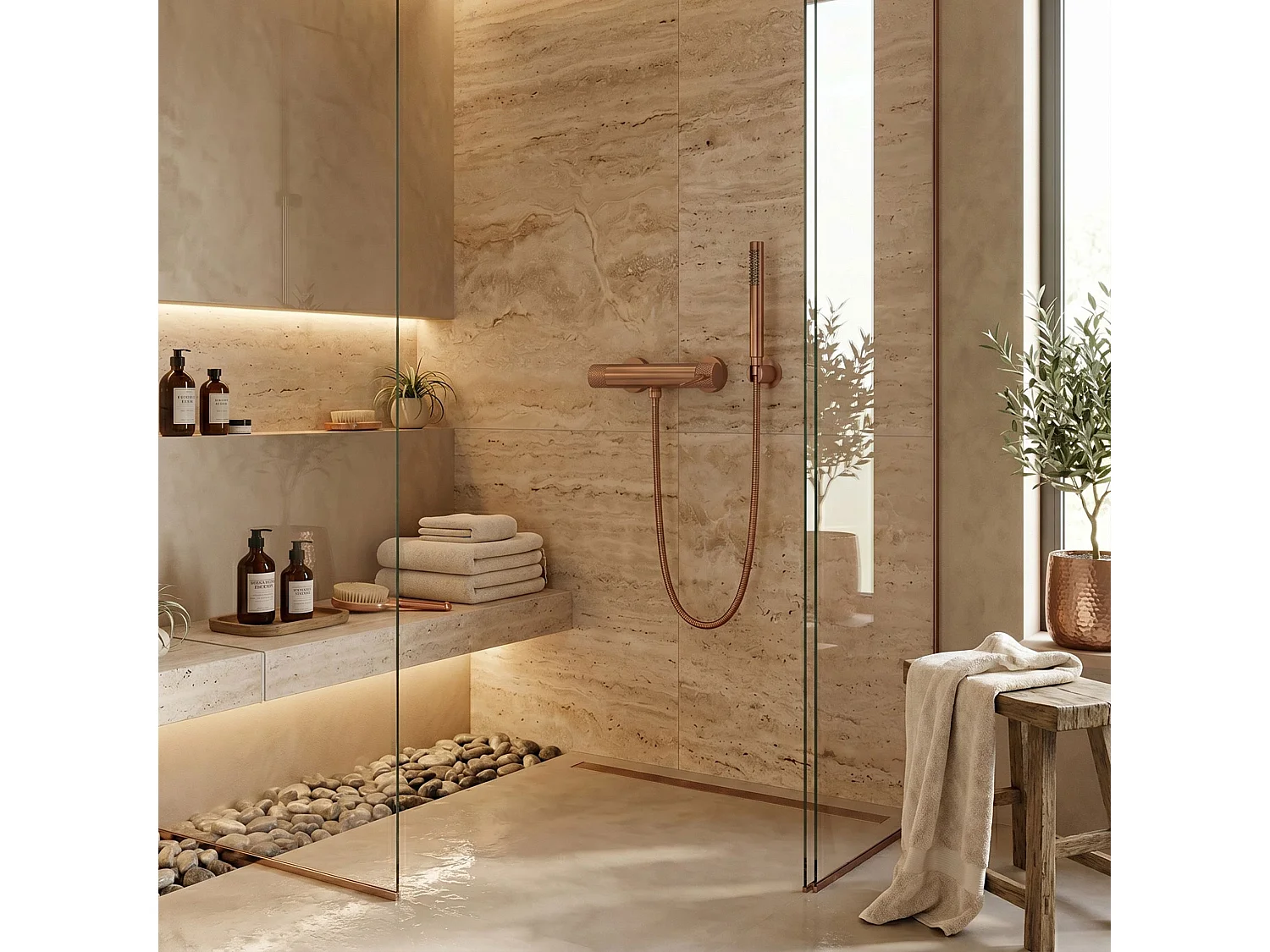 Robinet De Douche Rea Venti Brush Copper