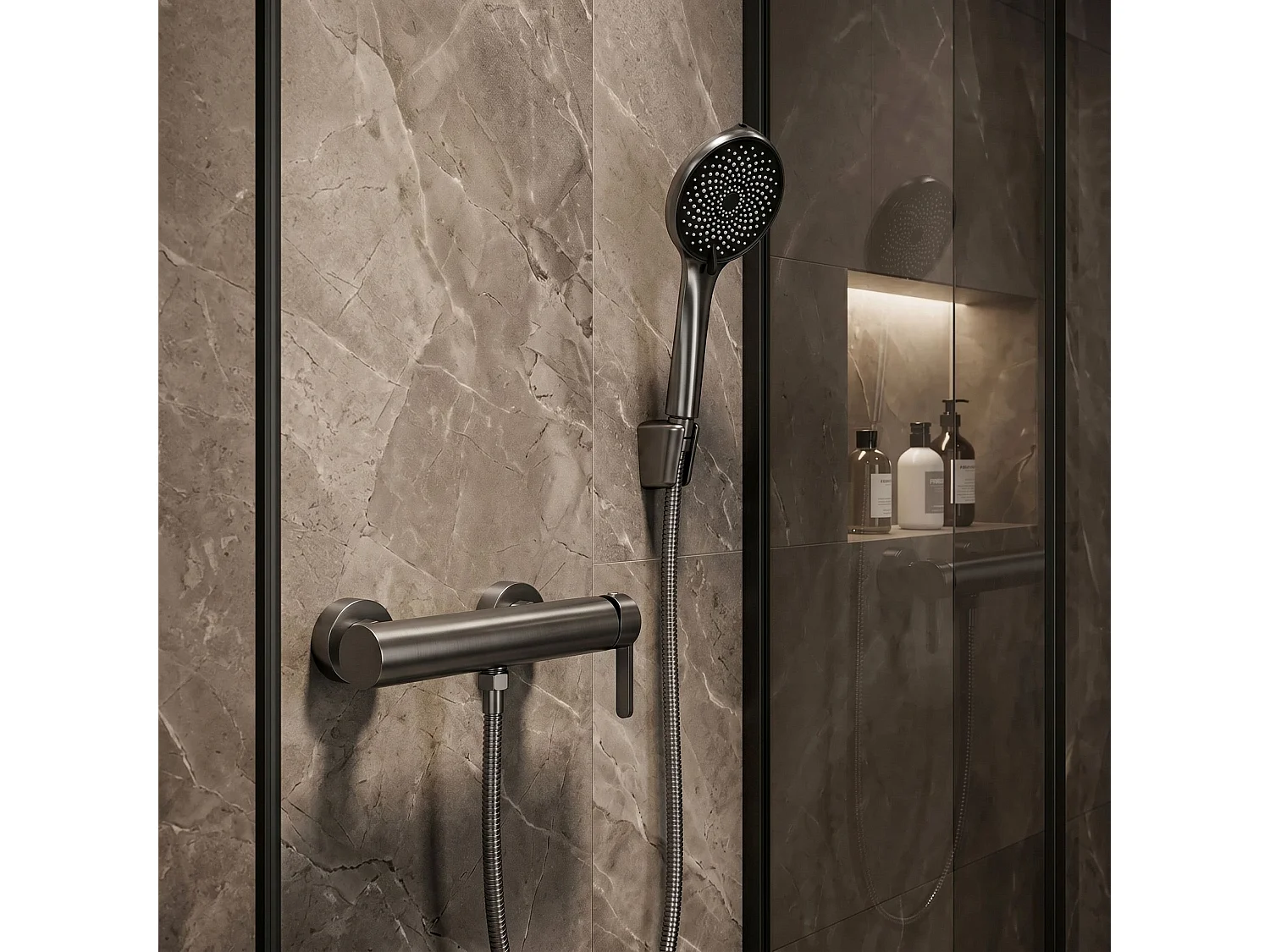 Robinet De Douche Rea Ontario Side Titanium