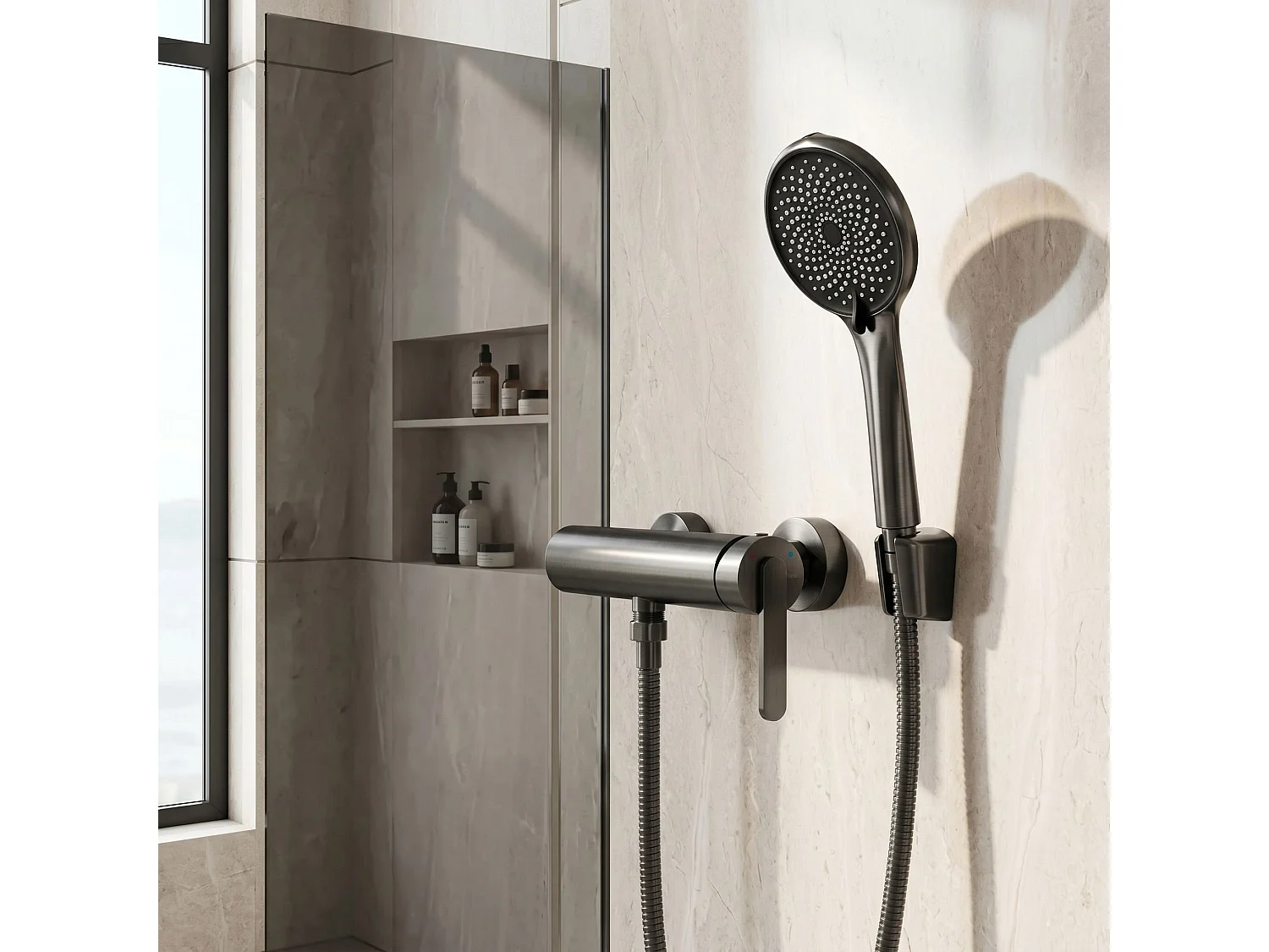 Robinet De Douche Rea Ontario Side Titanium