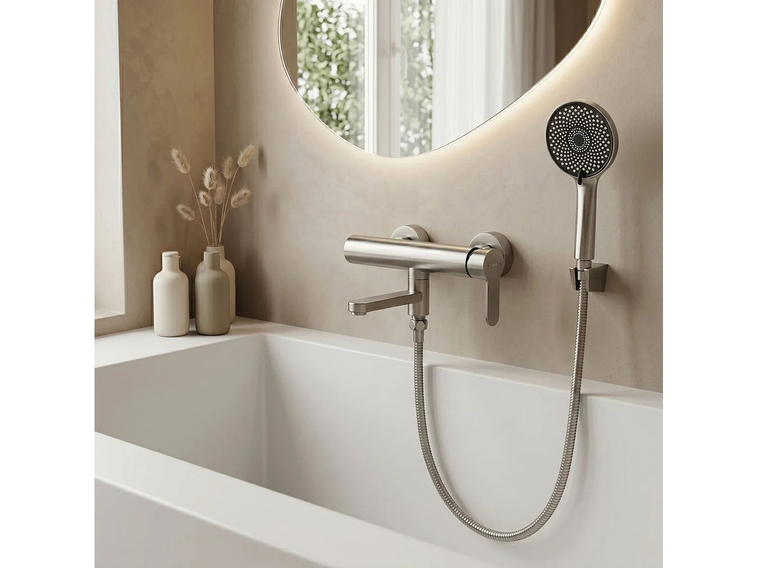 Robinet De Baignoire Rea Arcos Brush Nickel