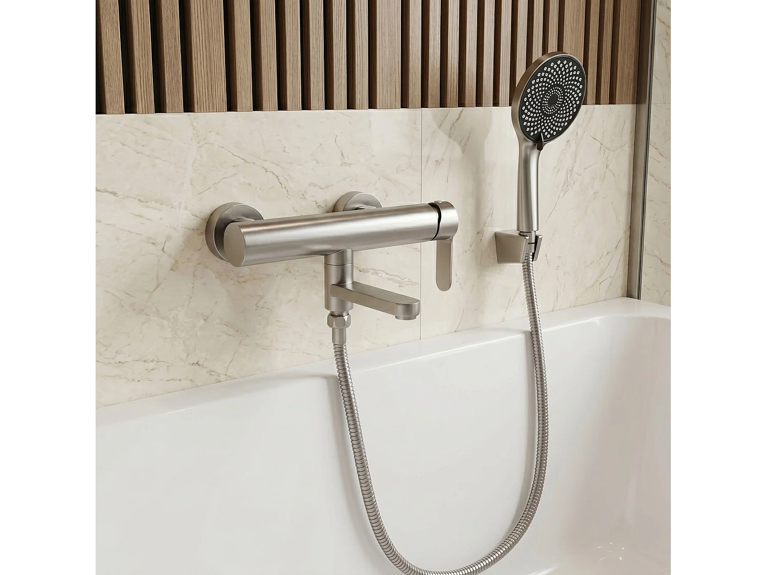 Robinet De Baignoire Rea Arcos Brush Nickel