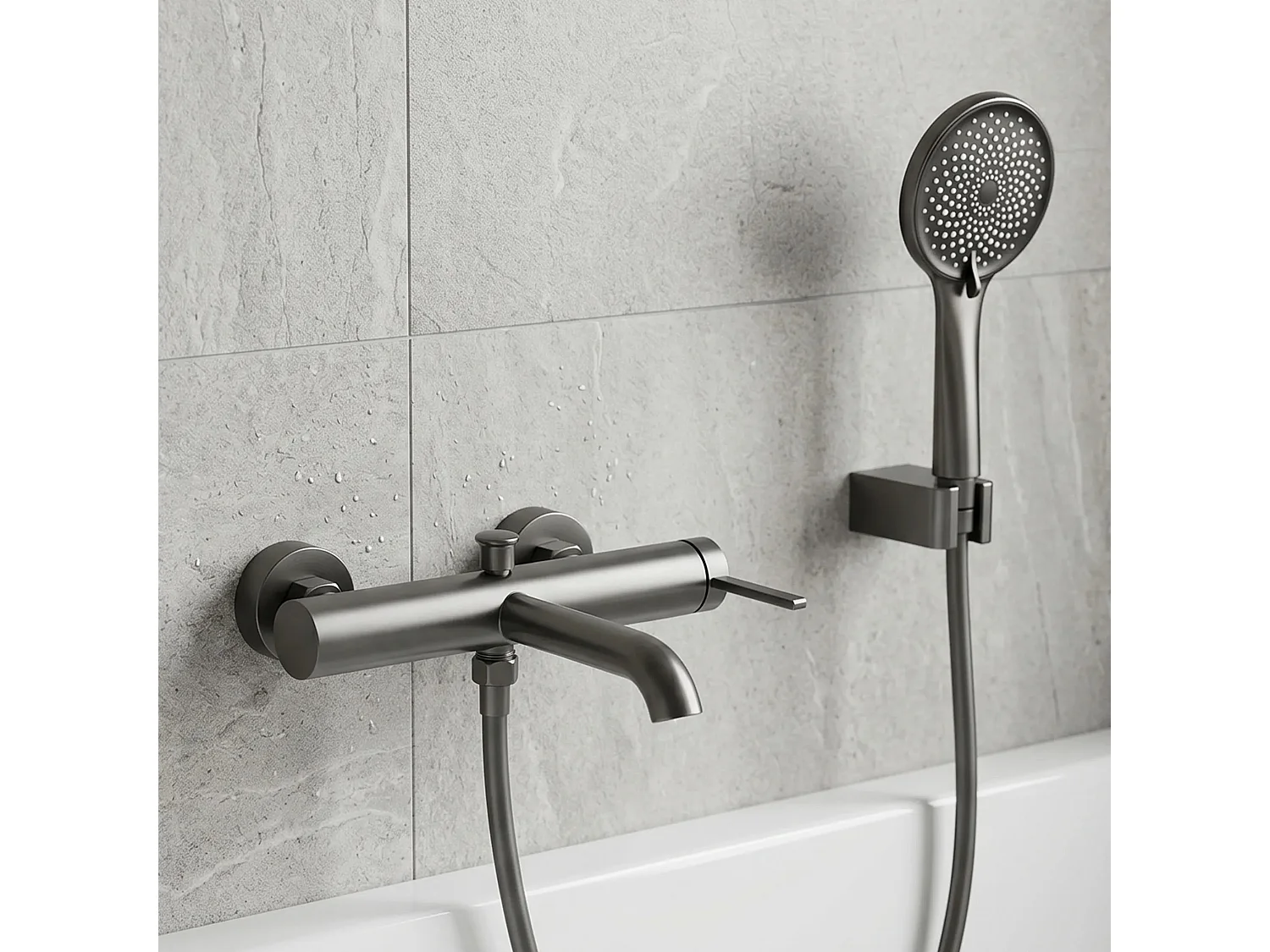 Robinet De Baignoire Rea Rivo Titanium