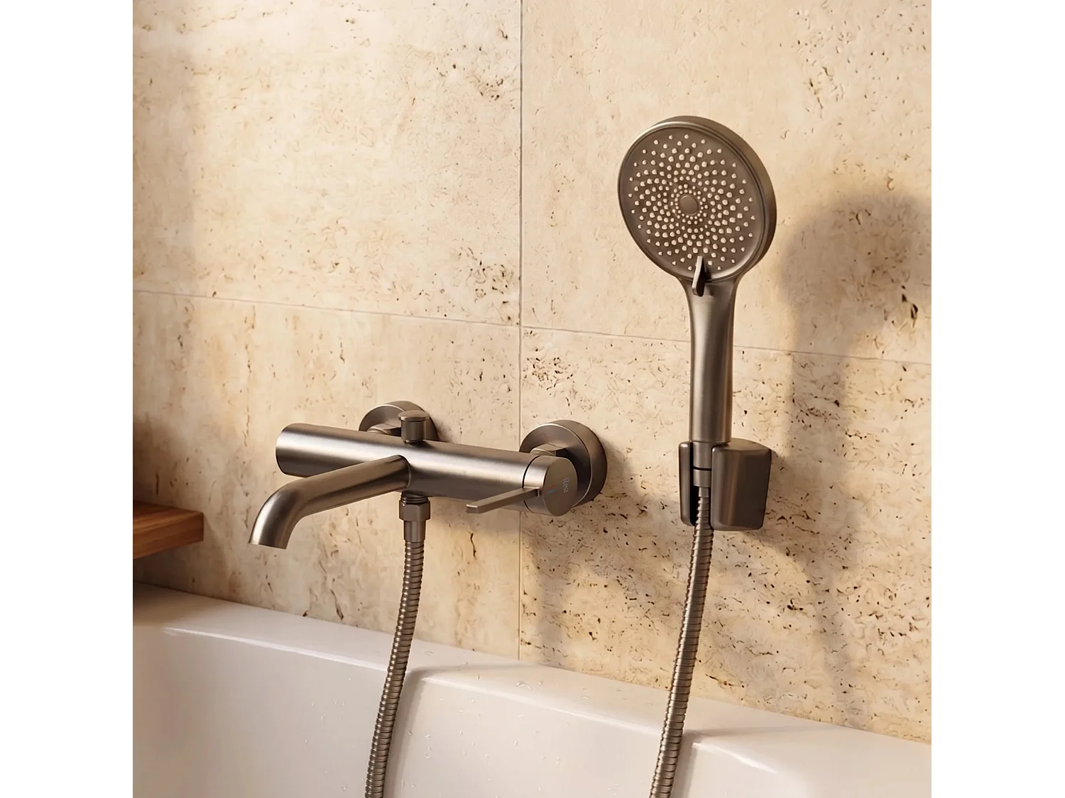 Robinet De Baignoire Rea Rivo Titanium