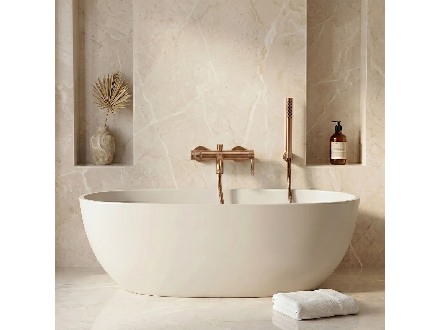 Robinet De Baignoire Rea Venti Brush Copper