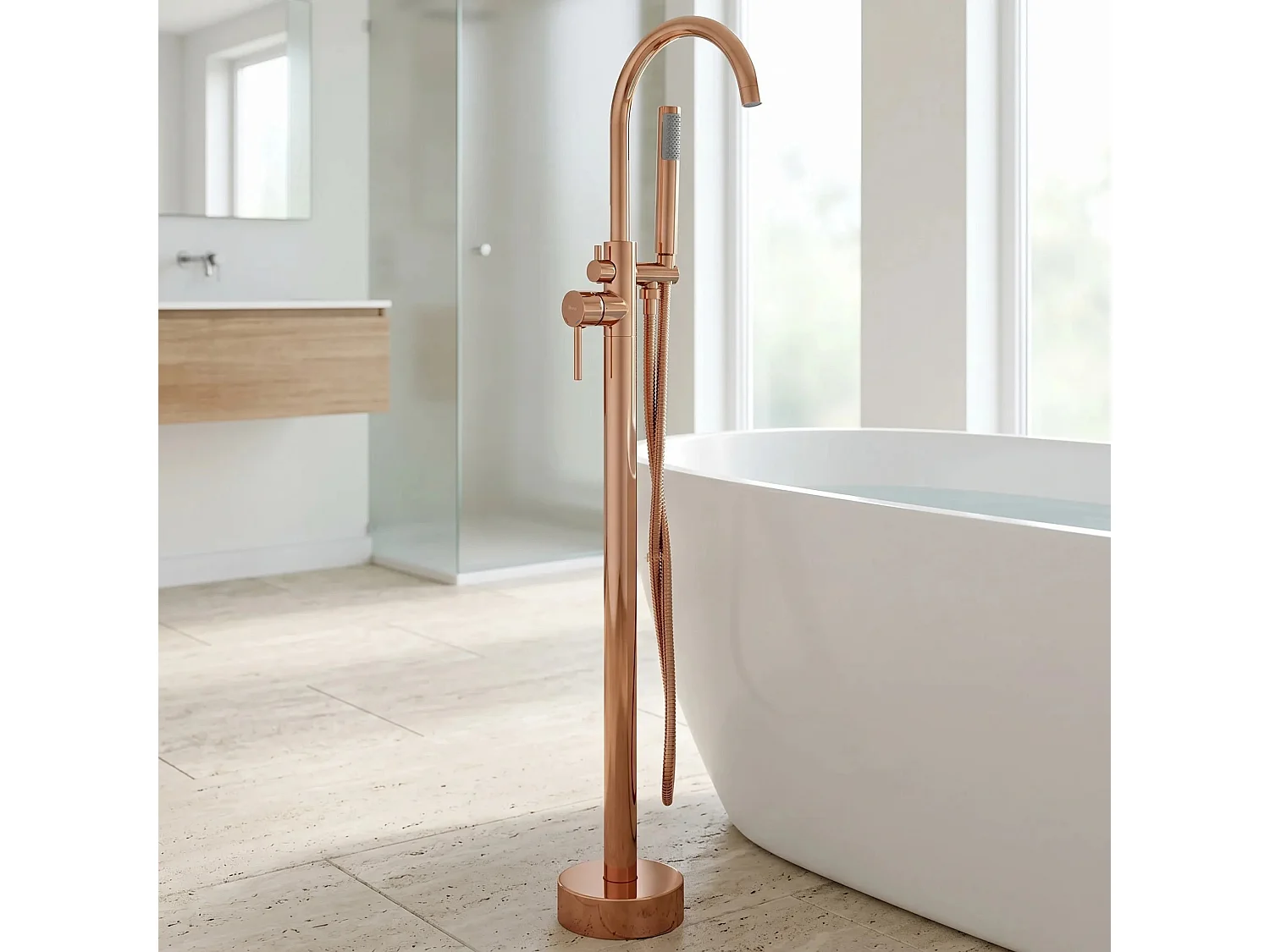 Robinet De Baignoire Sur Pied Rea Lungo Copper