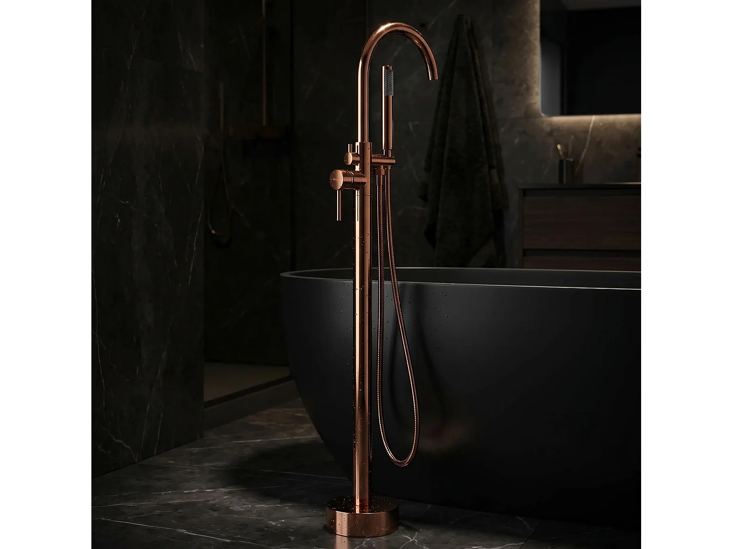 Robinet De Baignoire Sur Pied Rea Lungo Copper