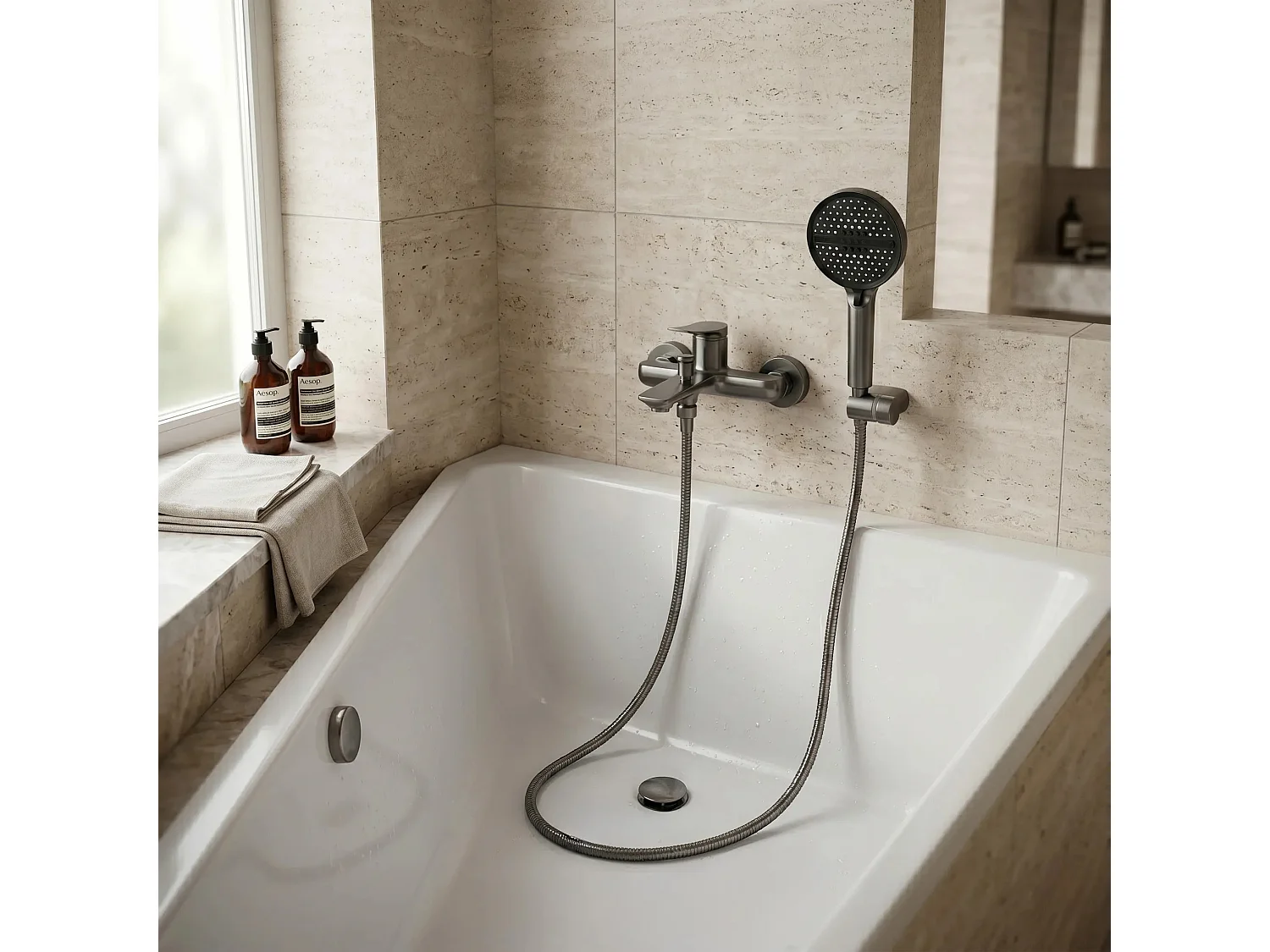Robinet De Baignoire Rea Premium Vision Titanium