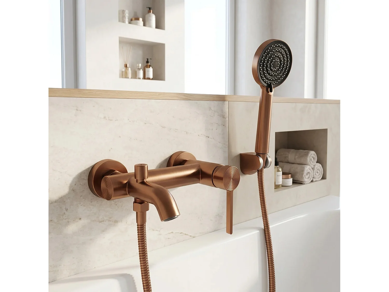 Torneira Para Banheira Rea Foster Brush Copper