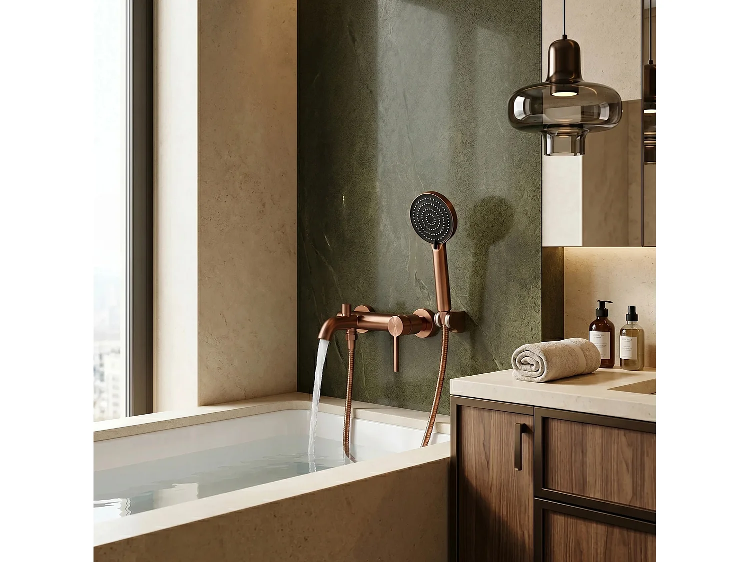 Torneira Para Banheira Rea Foster Brush Copper